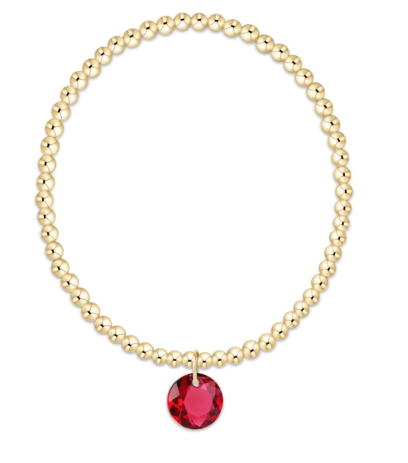 EXTENDS Classic Gold 3mm Bracelet - Reflection Charm 7