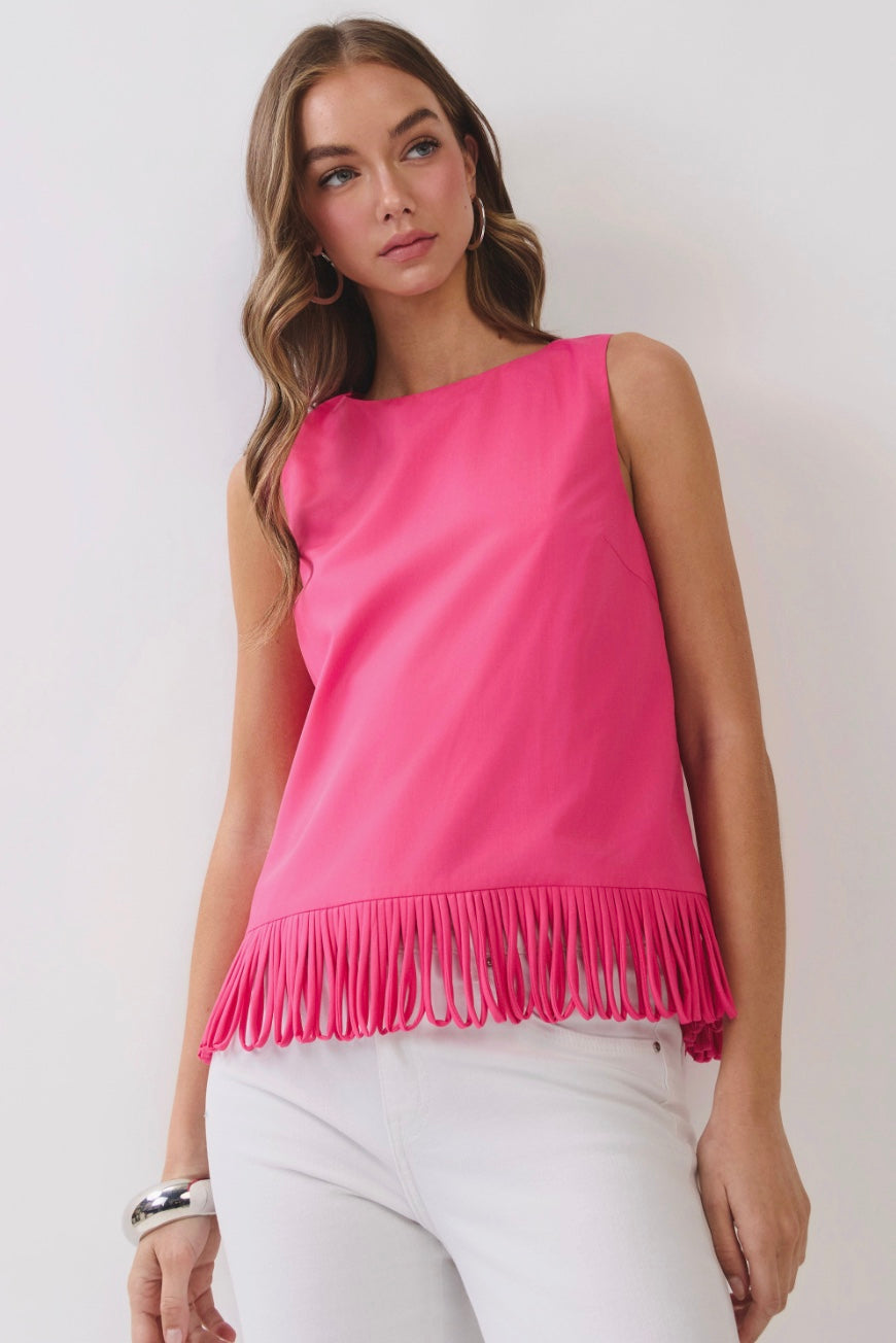 Pink Martini Fringe Top
