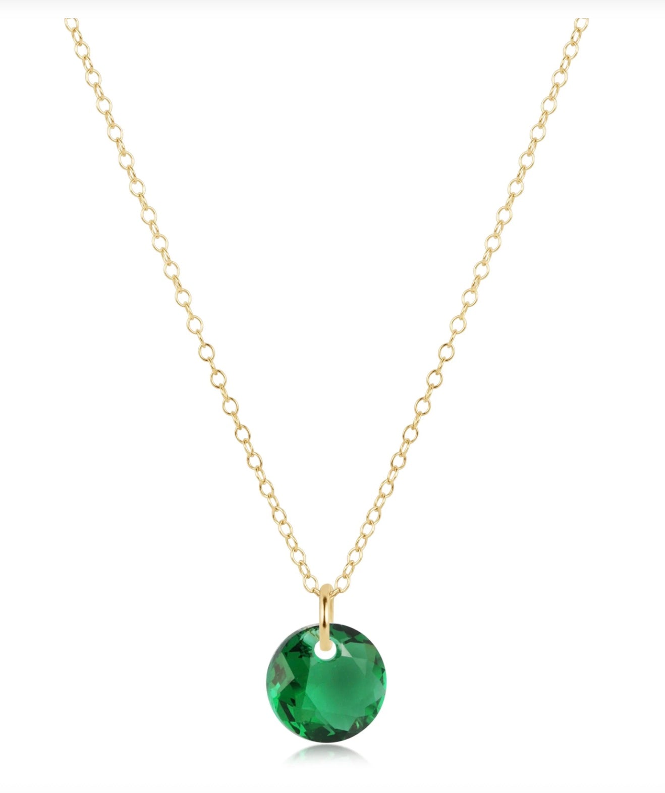 16" Necklace Gold - Reflection Small Charm - 5