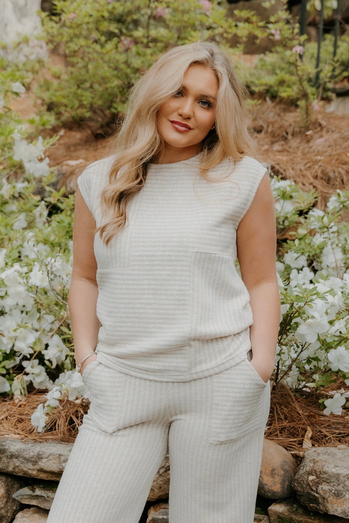 Erin Drop Shoulder Striped Top