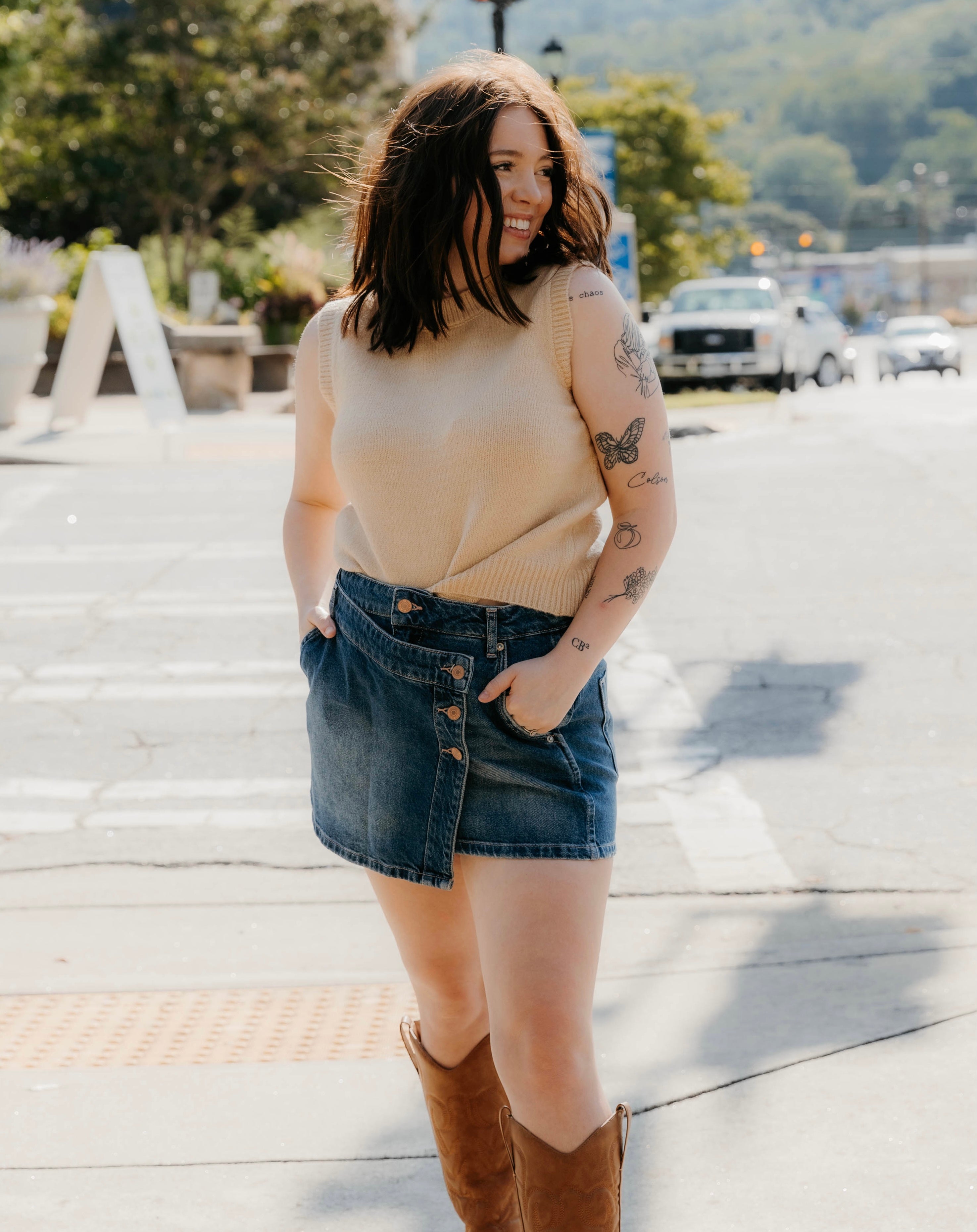 Emerie Sleeveless Cropped Sweater Top - Final Sale 30% off in cart