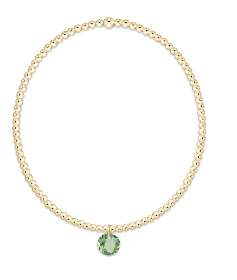 EXTENDS Classic Gold 3mm Bracelet - Reflection Charm 8