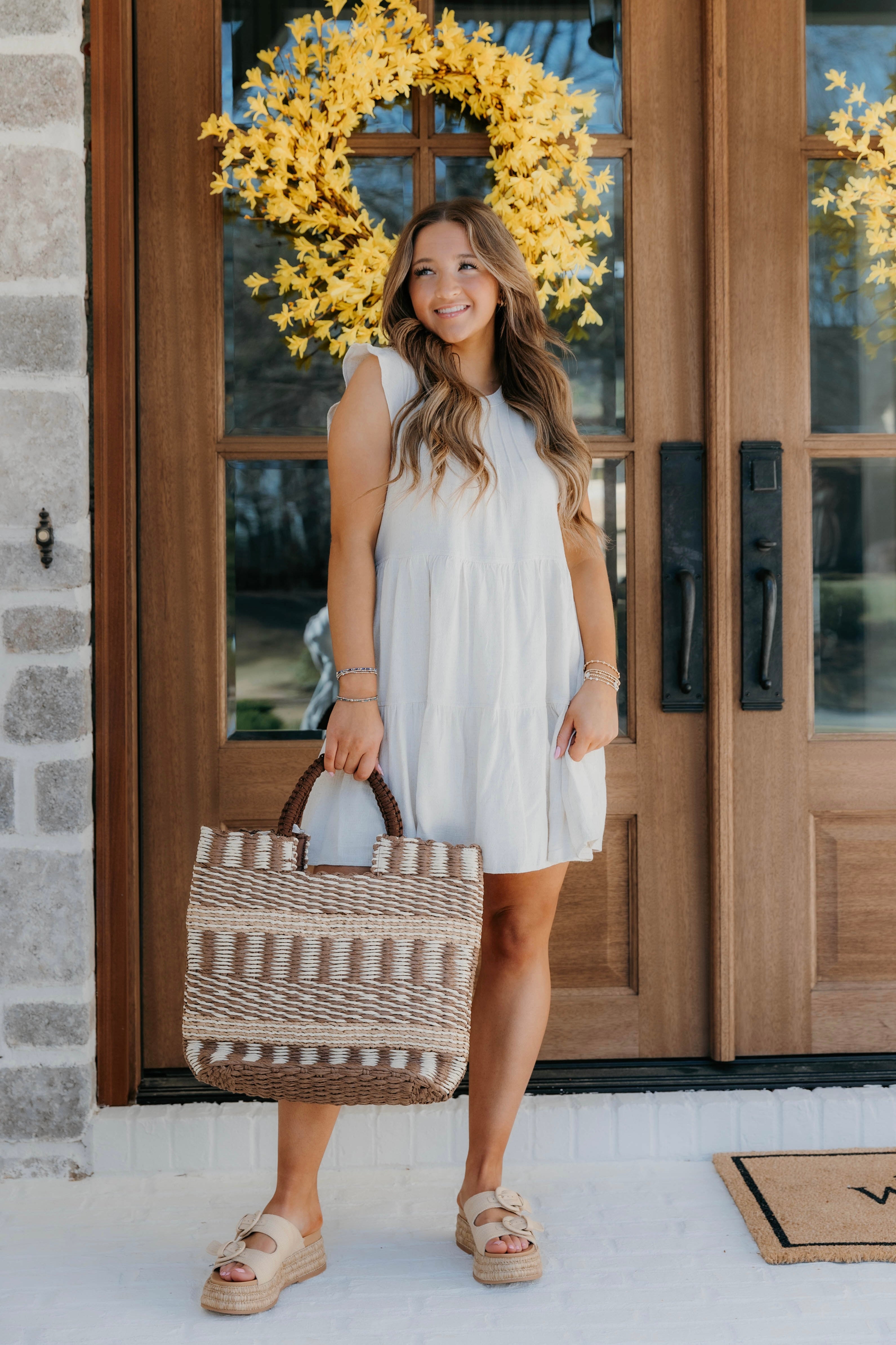 Milena Flutter Sleeve Tiered Mini Dress - Final Sale 25% off in cart
