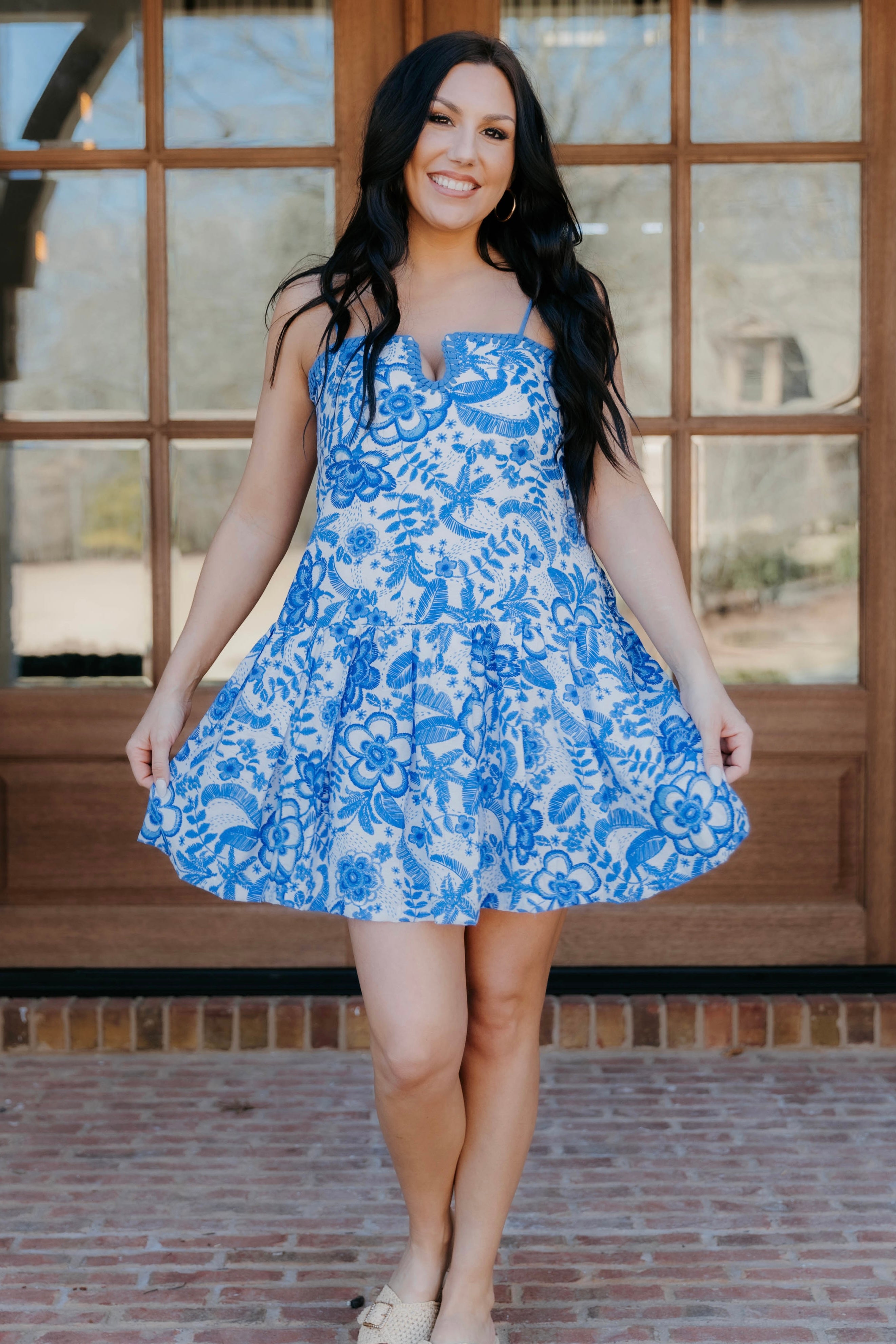 Reina Embroidery Print Floral Dress - Final Sale 30% off in cart