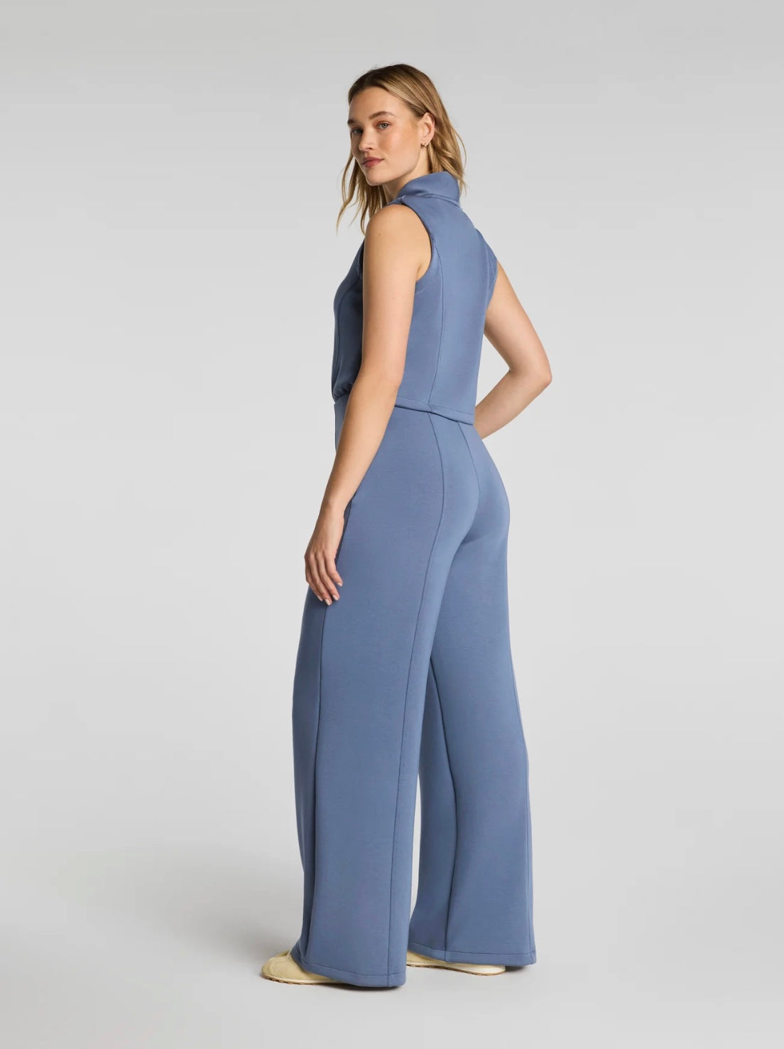 SPANX AirEssentials Shawl Collar Half Zip Jumpsuit - Rain