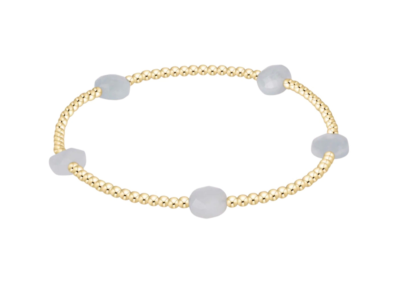 E Newton Admire Small Gem 2mm Gold Bracelet