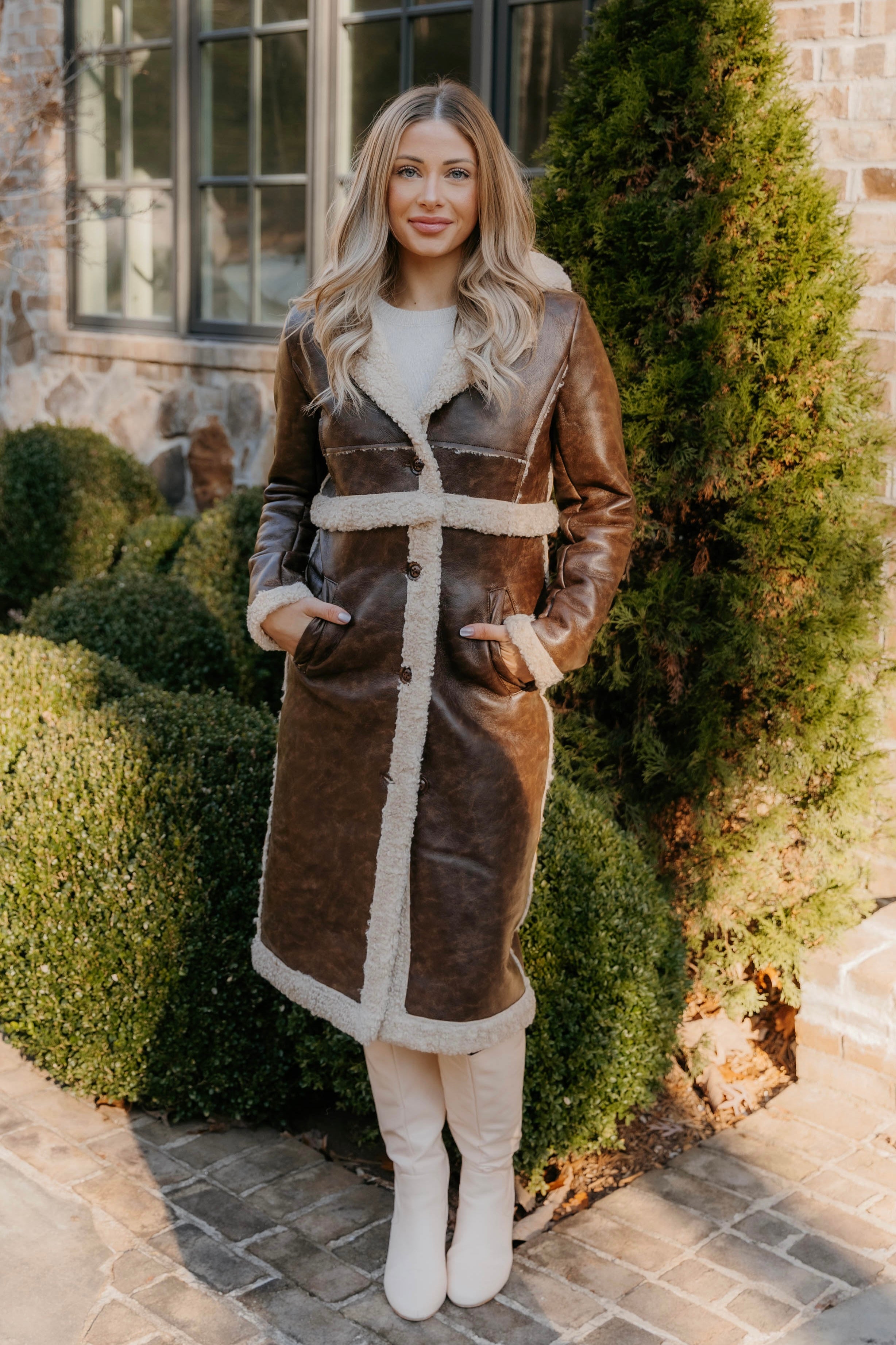 Paige Convertible Faux Leather Coat