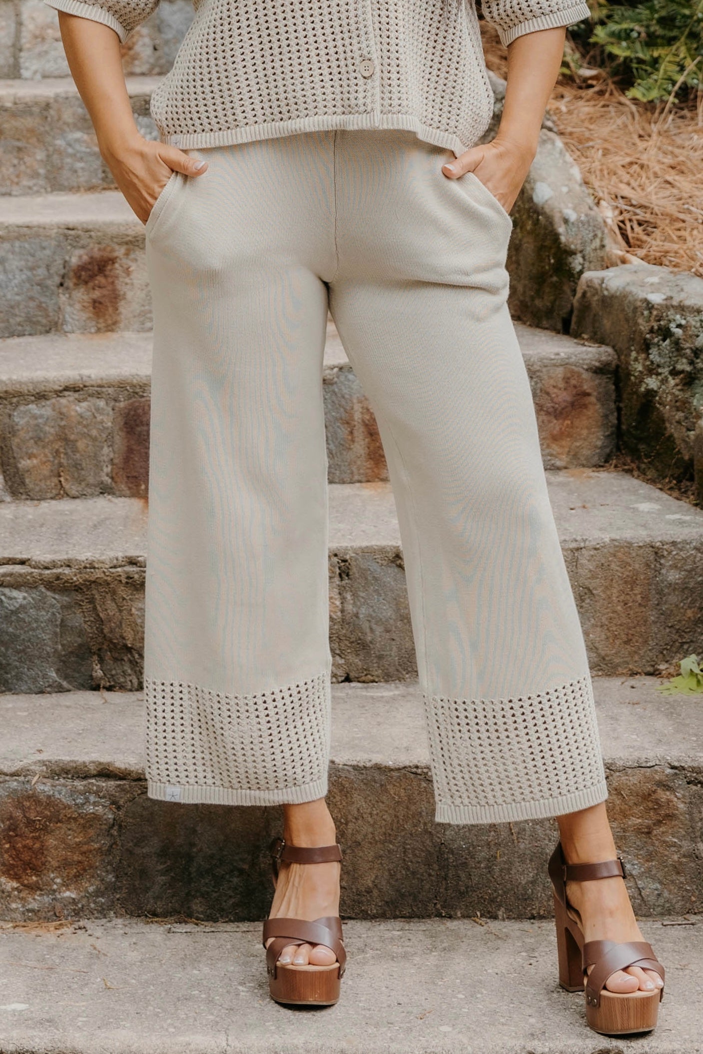 Barefoot Dreams Sunbleached Mesh Pant - Final Sale 25% off in cart