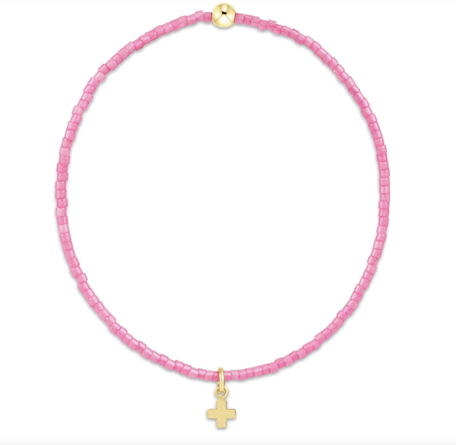 E Newton Hope Classic Bracelet - Signature Cross Small Gold Charm