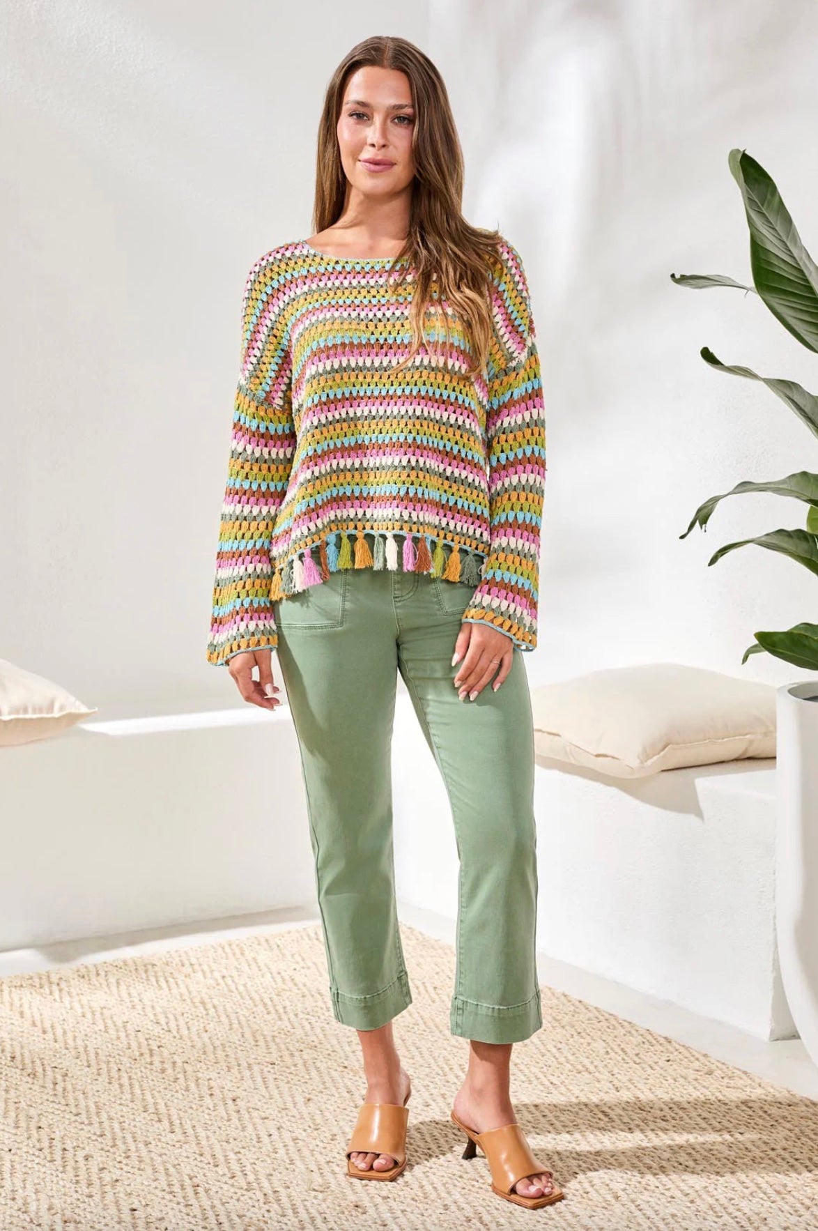 Tribal Lori Long Sleeve Sweater