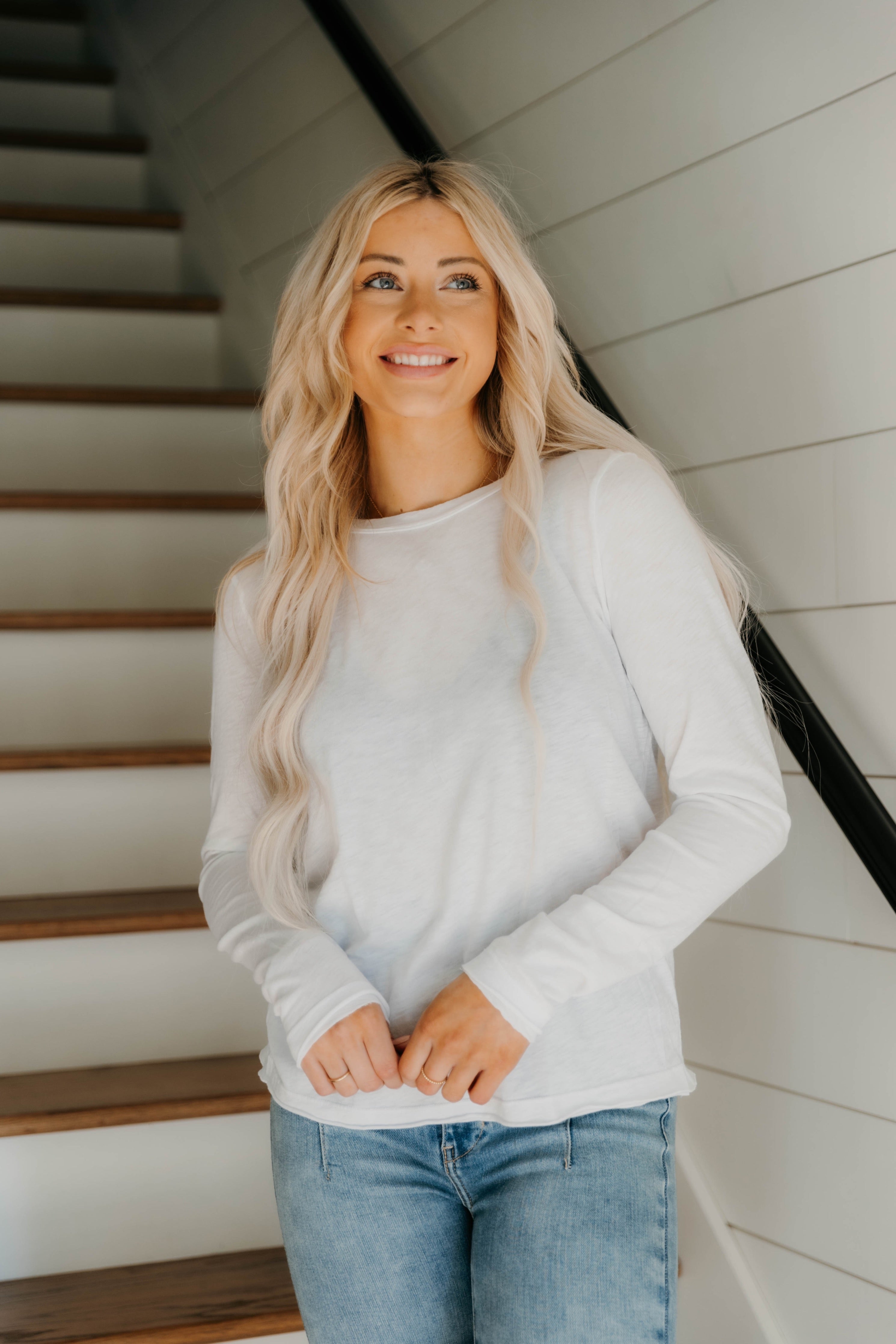 Michael Stars Hansel Crew Neck Long Sleeve Tee - Final Sale 25% off in cart