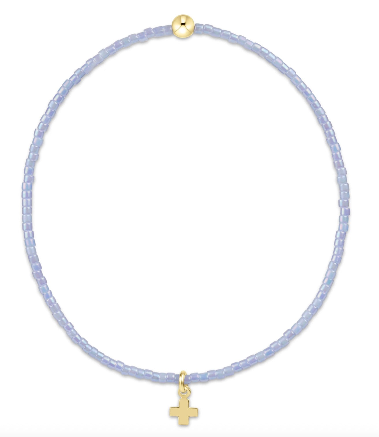 E Newton Hope Classic Bracelet - Signature Cross Small Gold Charm