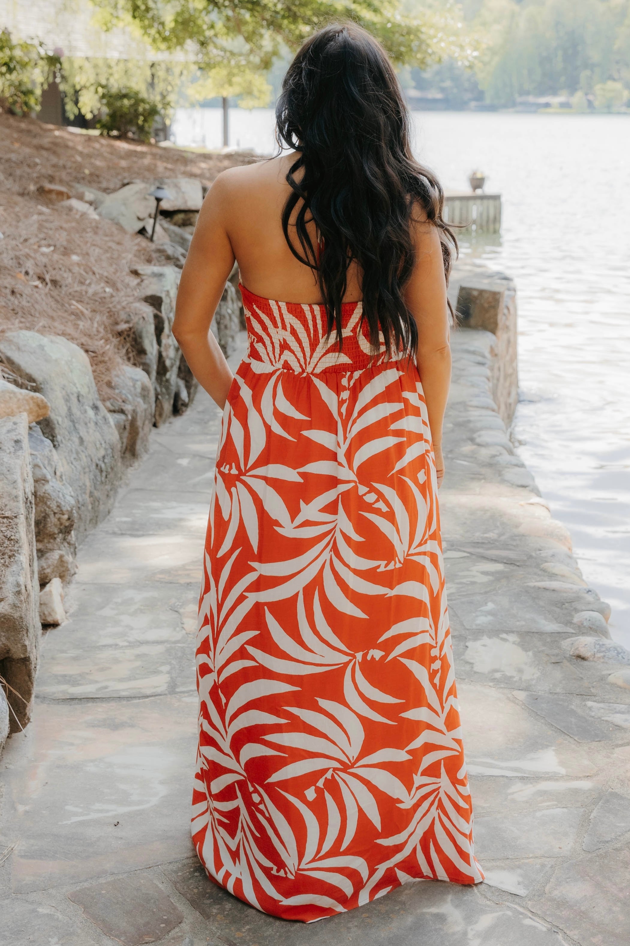Z Supply Elodi Palm Floral Midi Dress - Final Sale 40% off in cart