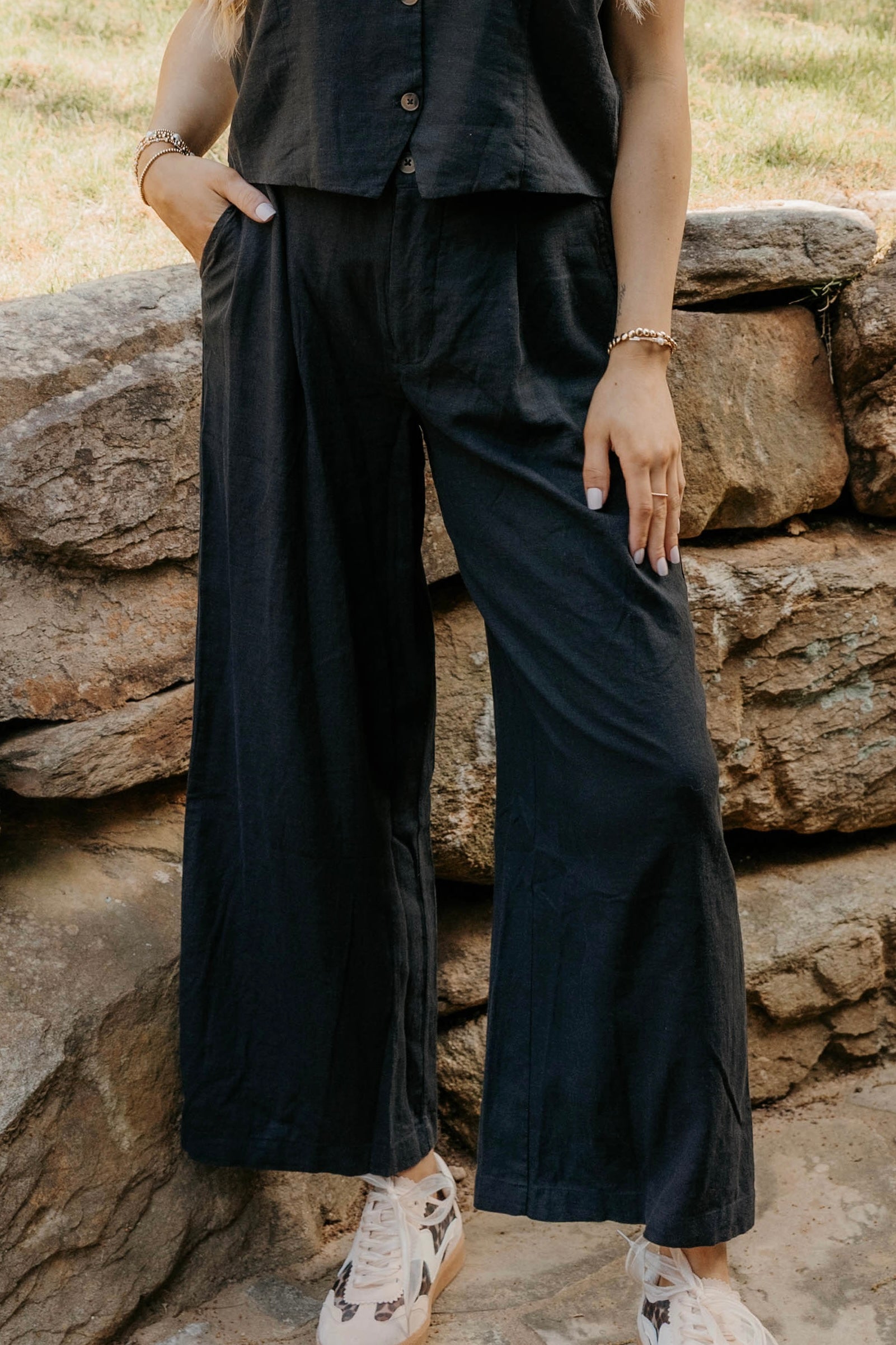 Z Supply Topanga Wide Leg Linen Pant