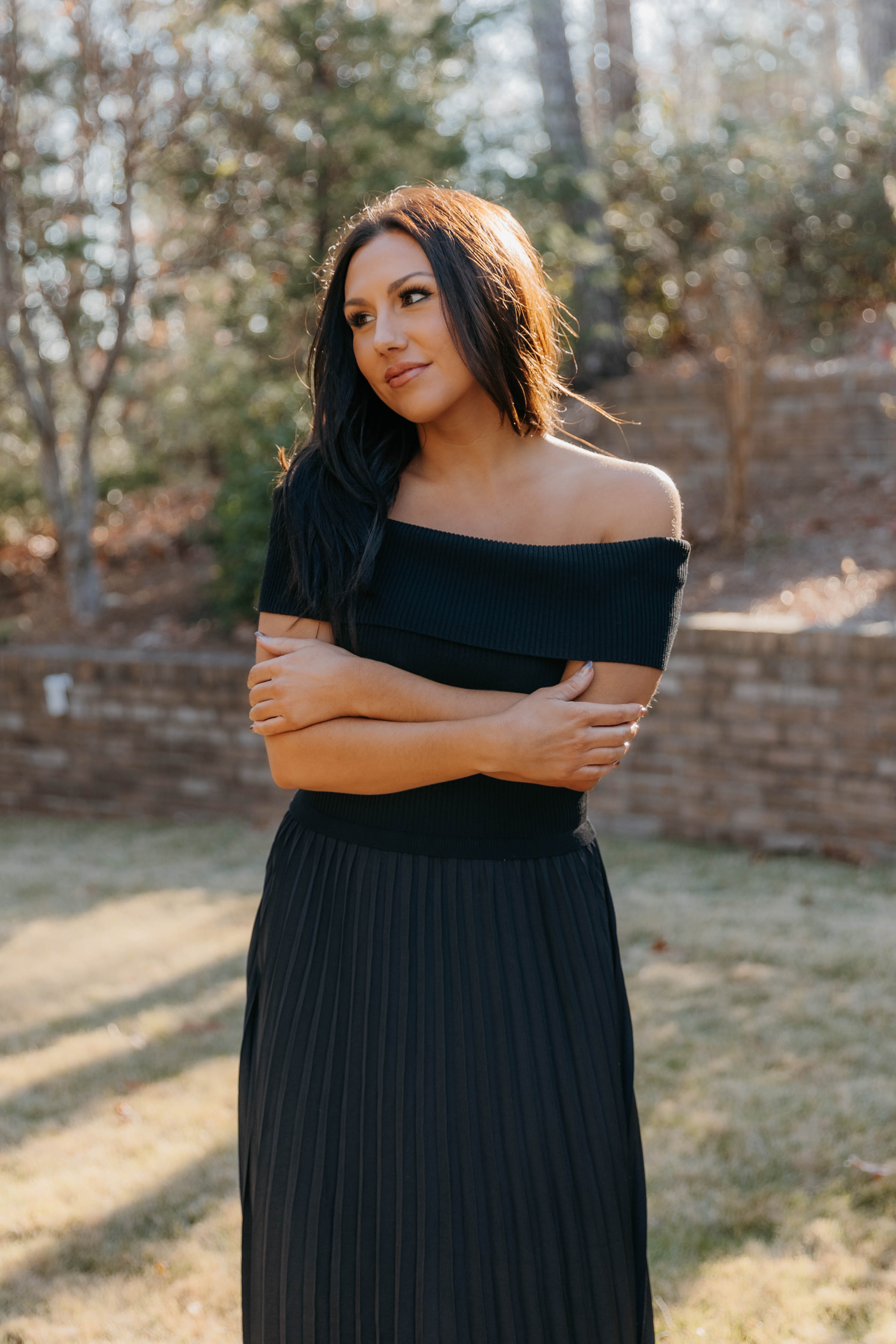 Lucia Off Shoulder Rib Dress