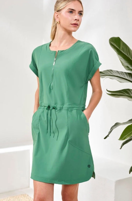 Tribal Serria Short Sleeve Zip Dress