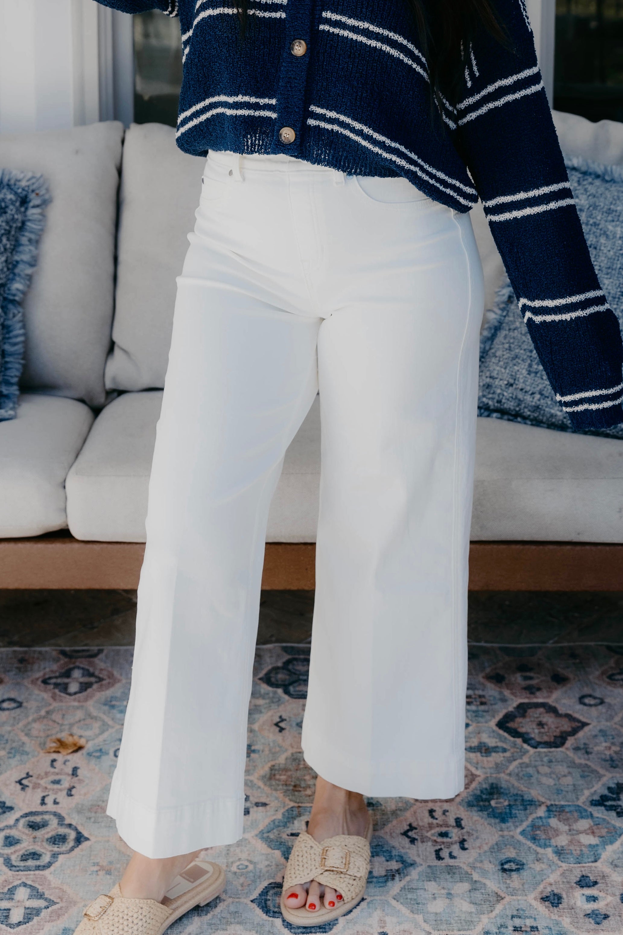 SPANX EveryWear Cropped Wide Leg Jeans