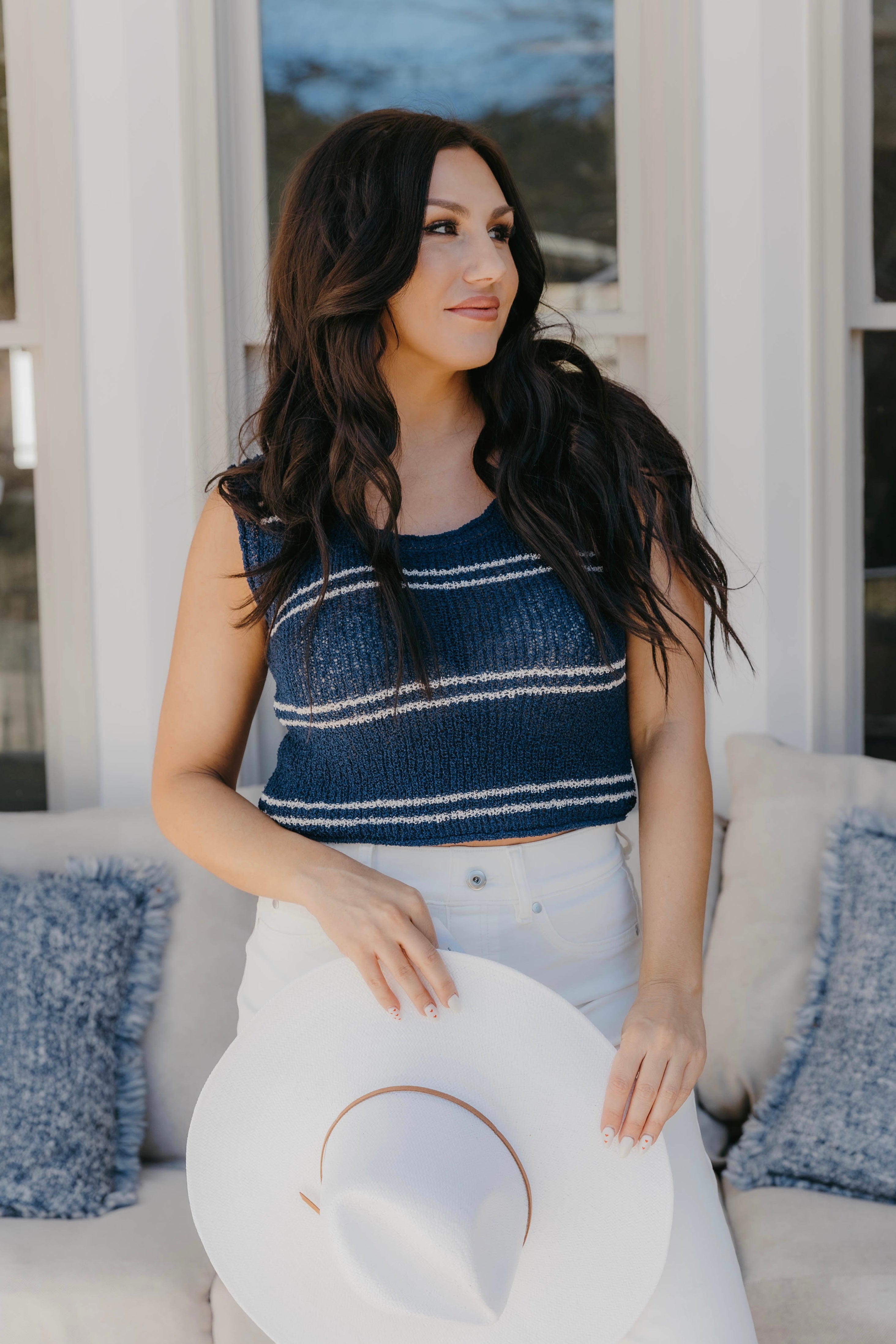 Pierre Striped Sweater Tank