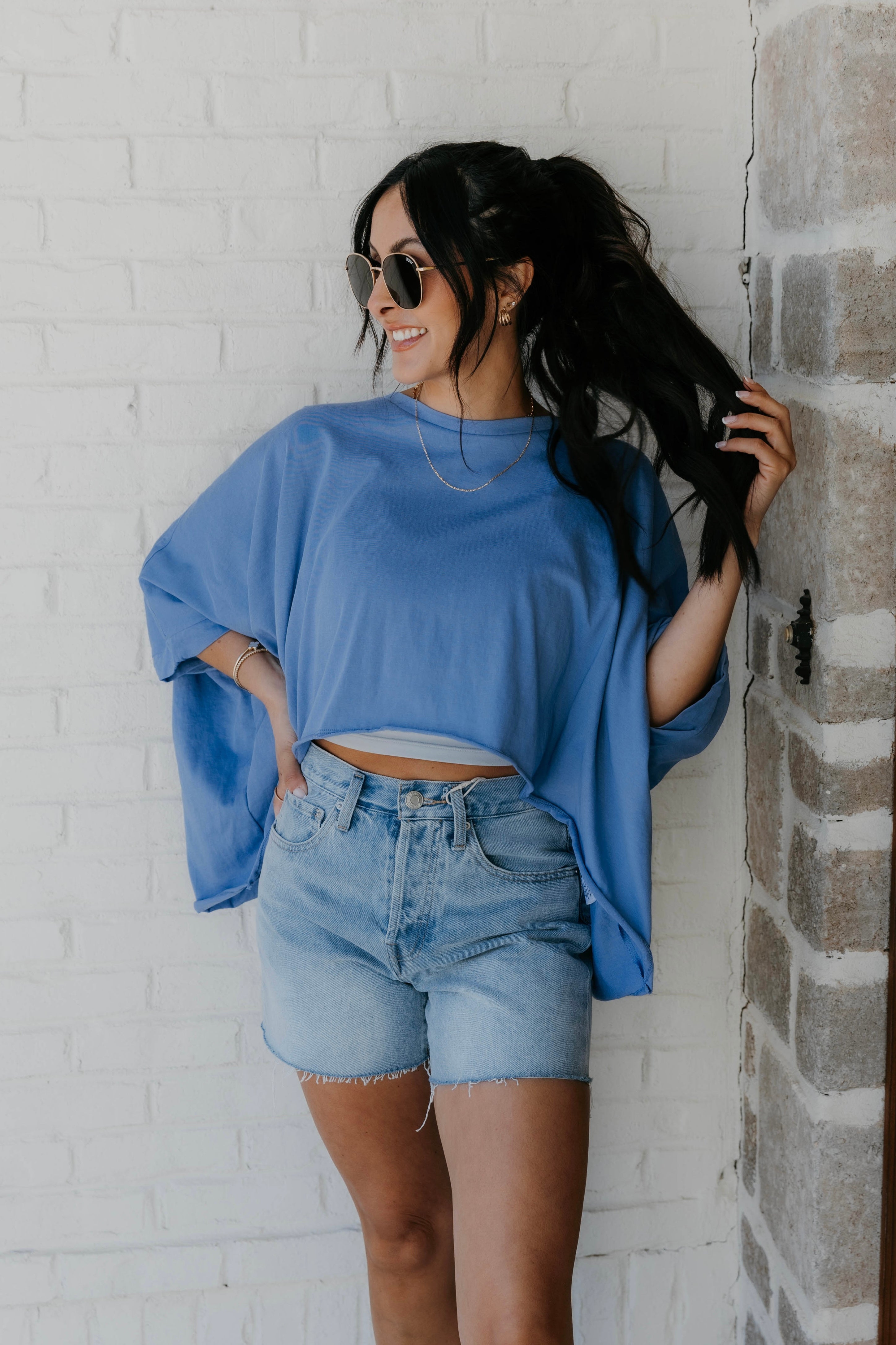 April Oversized High-Low Hem Top