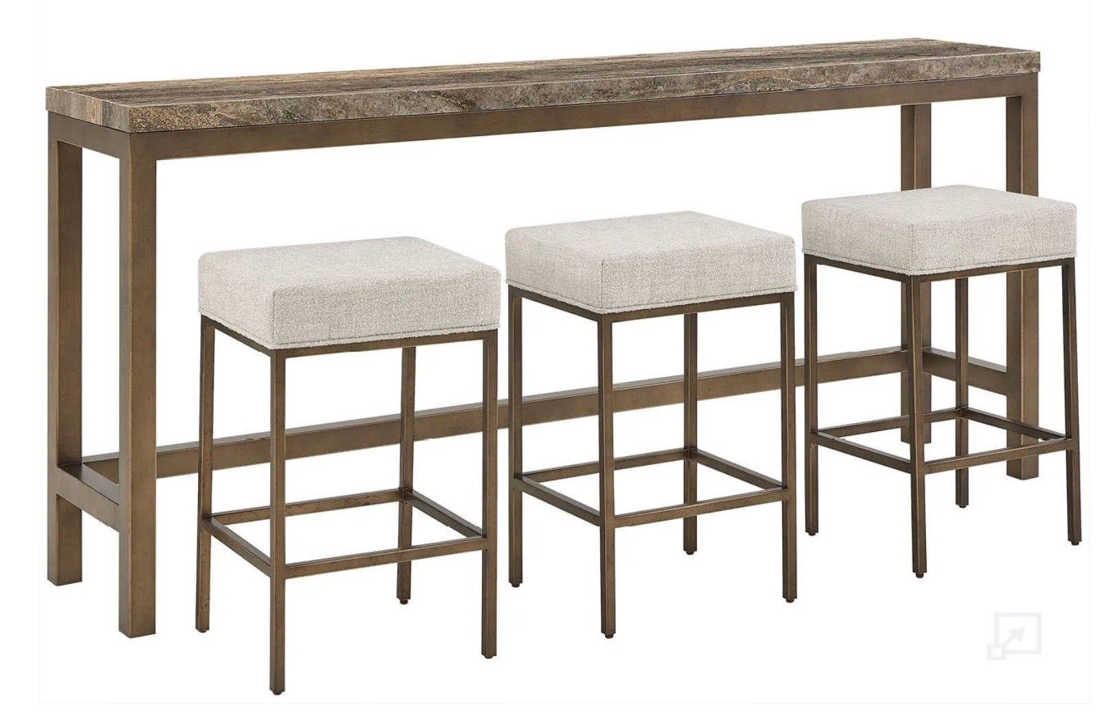Montclair Brindle Console w/ Stools
