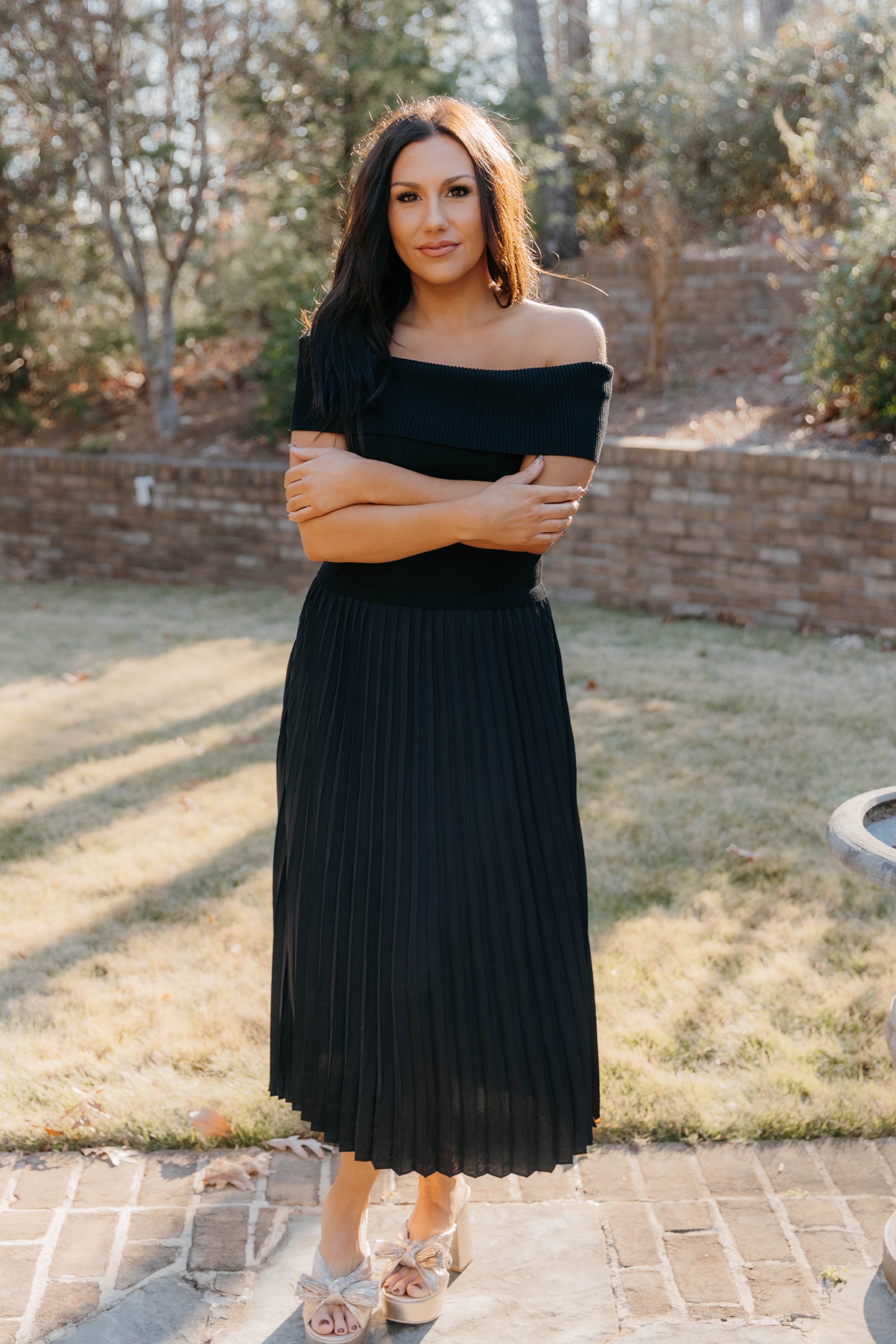 Lucia Off Shoulder Rib Dress