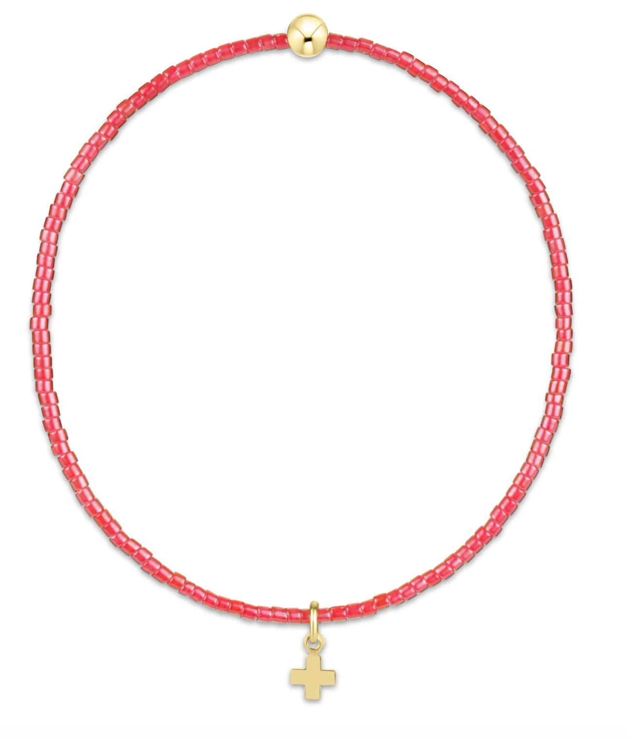 E Newton Hope Classic Bracelet - Signature Cross Small Gold Charm