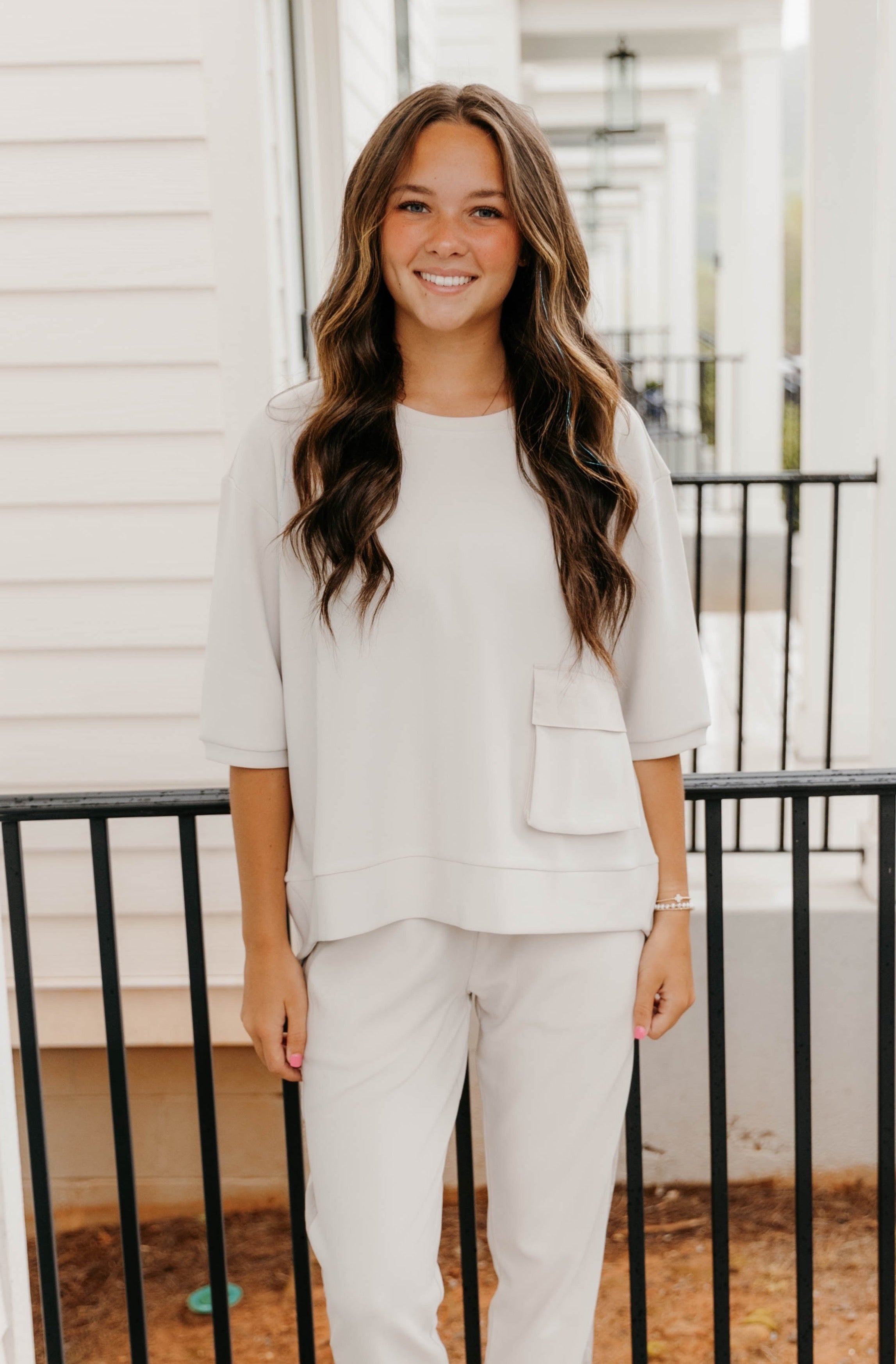 Karen Crepe Knit Top