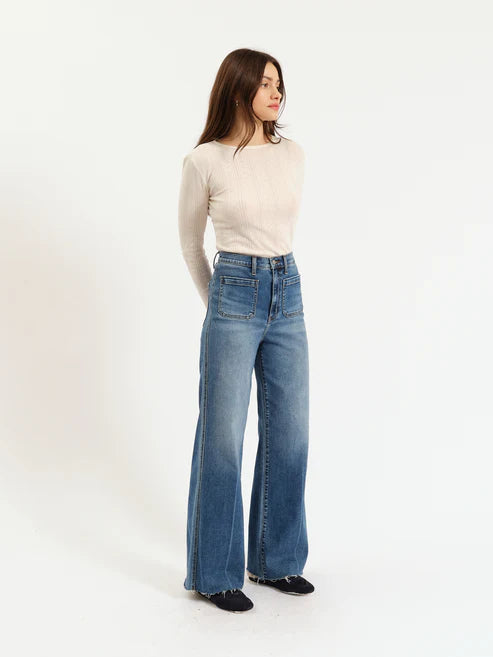 Daze Far Out High Rise Wide Leg - Vintage City