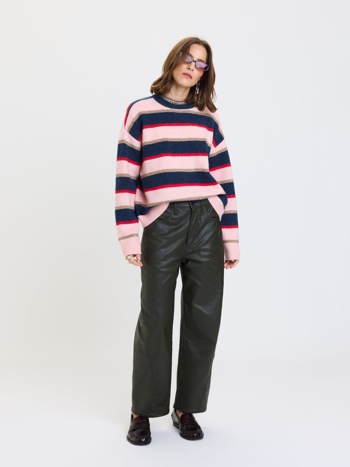 Daze Westward High Rise Seamed Barrel - Coated Fern