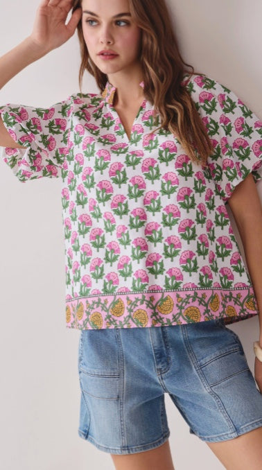Ginny Floral Top - FINAL SALE 30% OFF ADDED IN CART