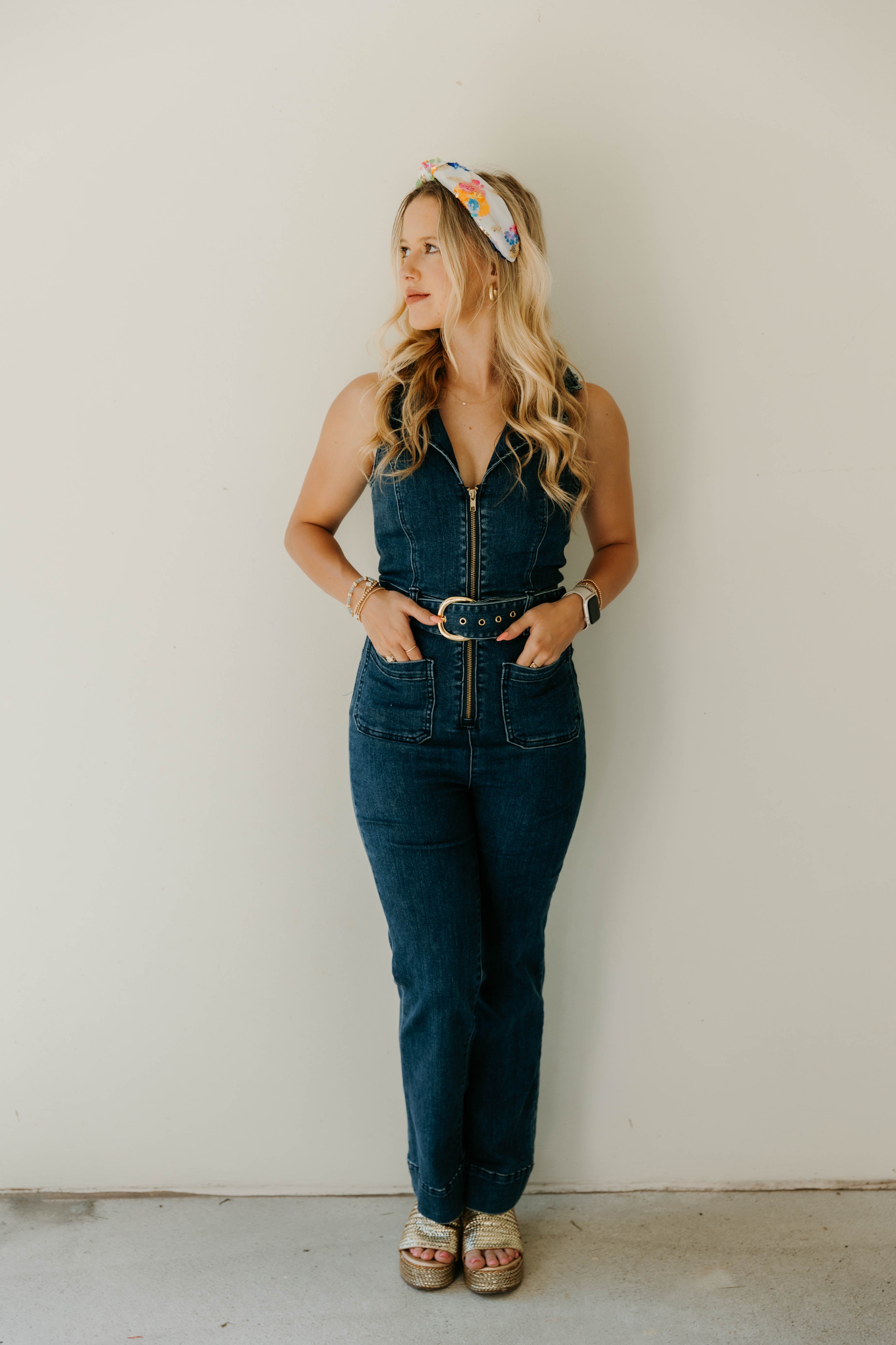 Show Me Your Mumu Jacksonville Cropped Jumpsuit - Lunar Blue