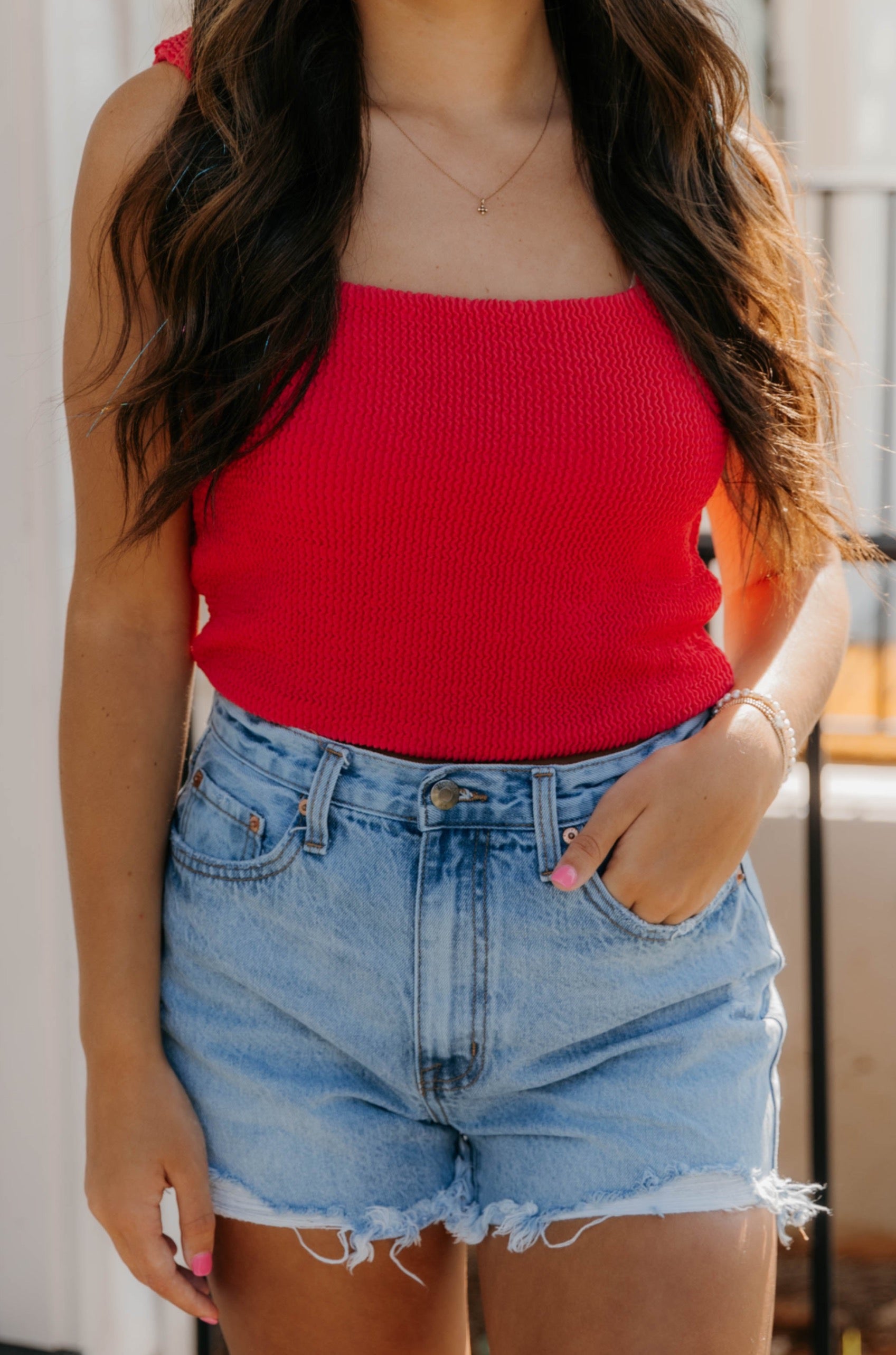 Z Supply Andez Crinkle Stretch Knit Tank - Final Sale 30% off in cart