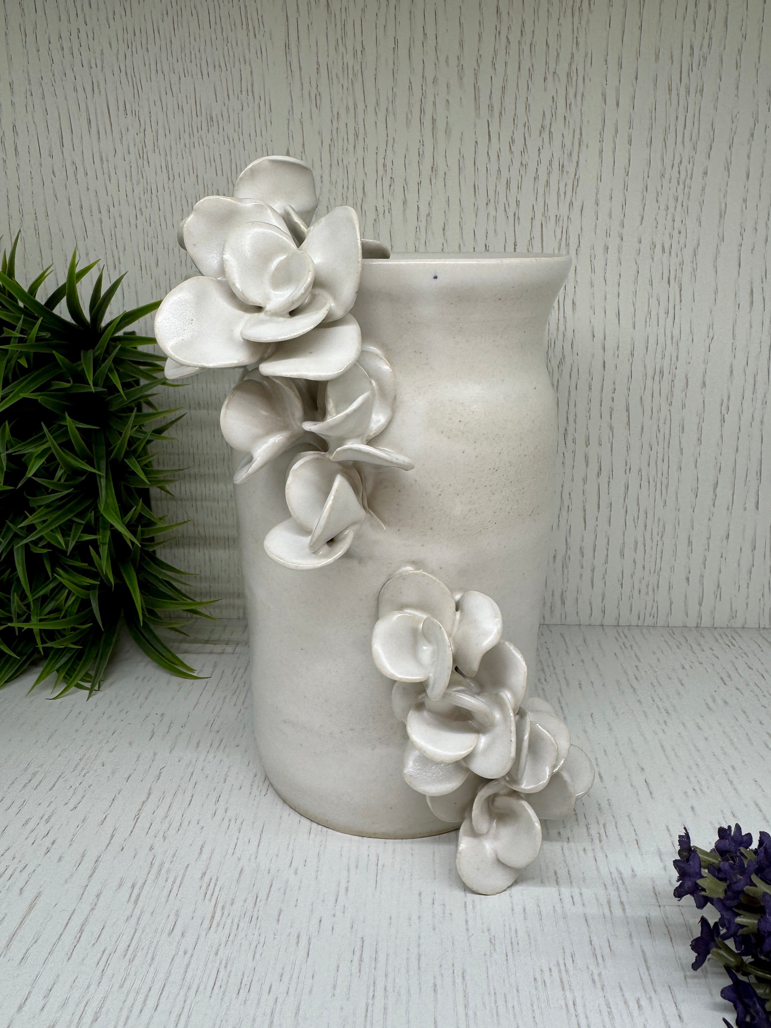 The Floral Cascade Alabaster Vase - Alex Clay Original