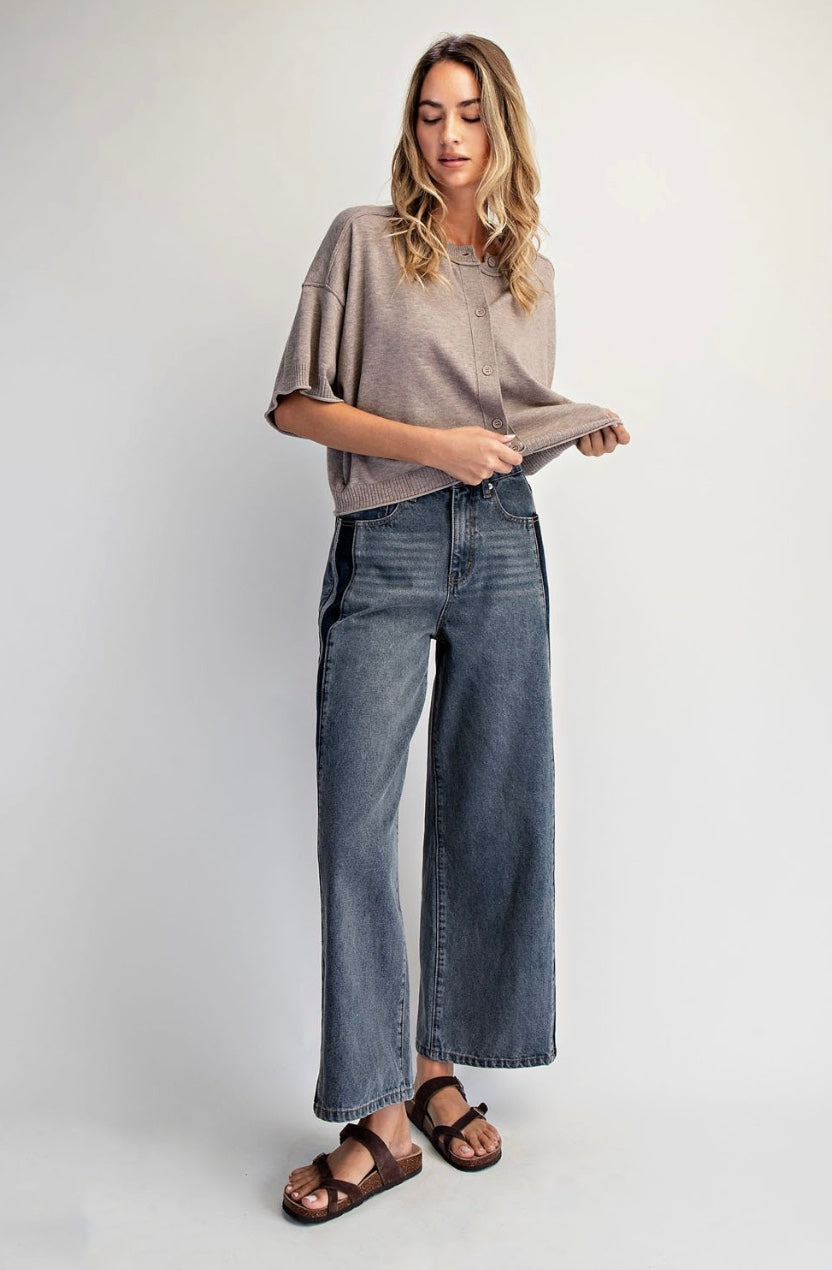 Chelsea Crew Neck Cashmere Cardi Top