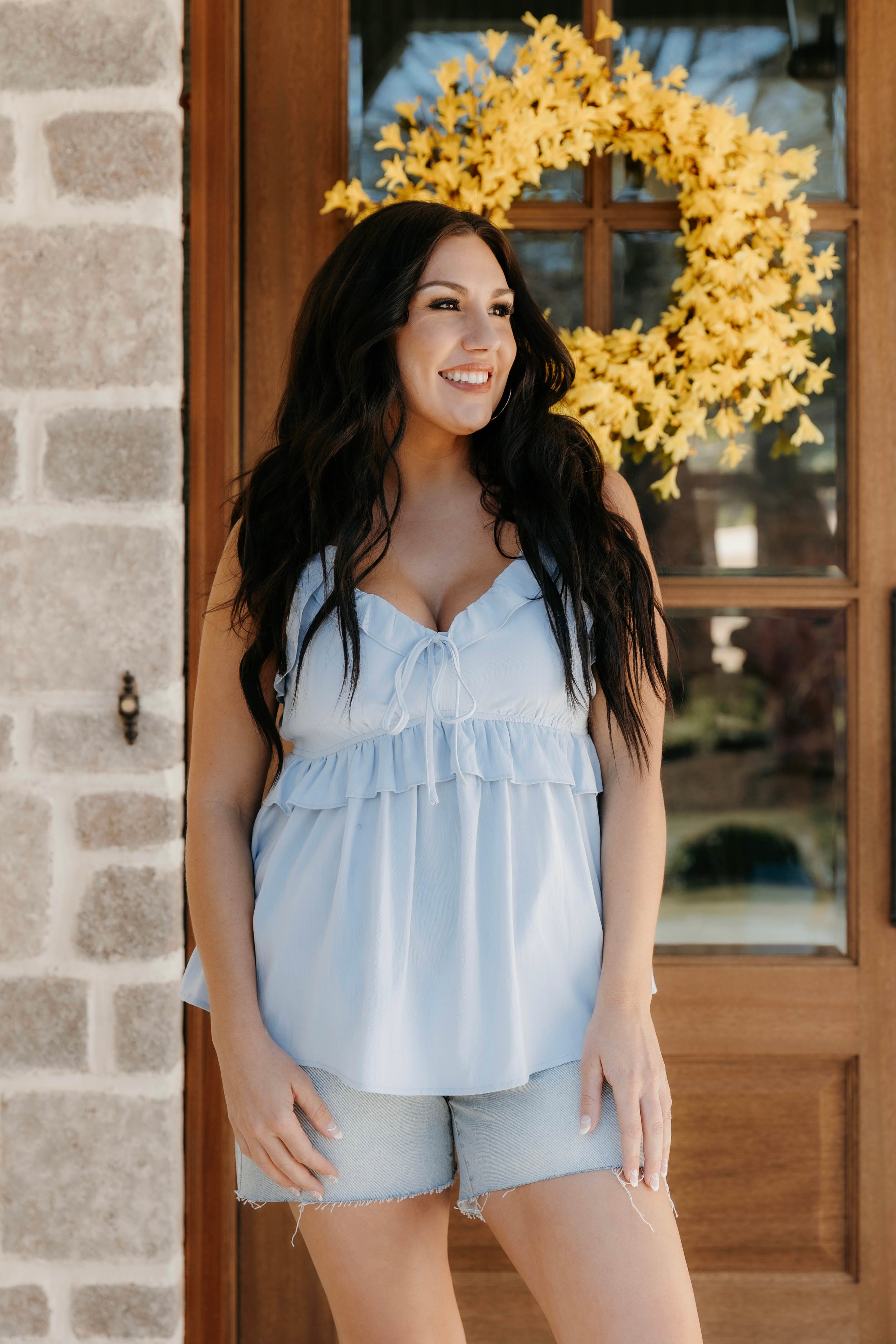 Felicity Airy Ruffle Flare Tank