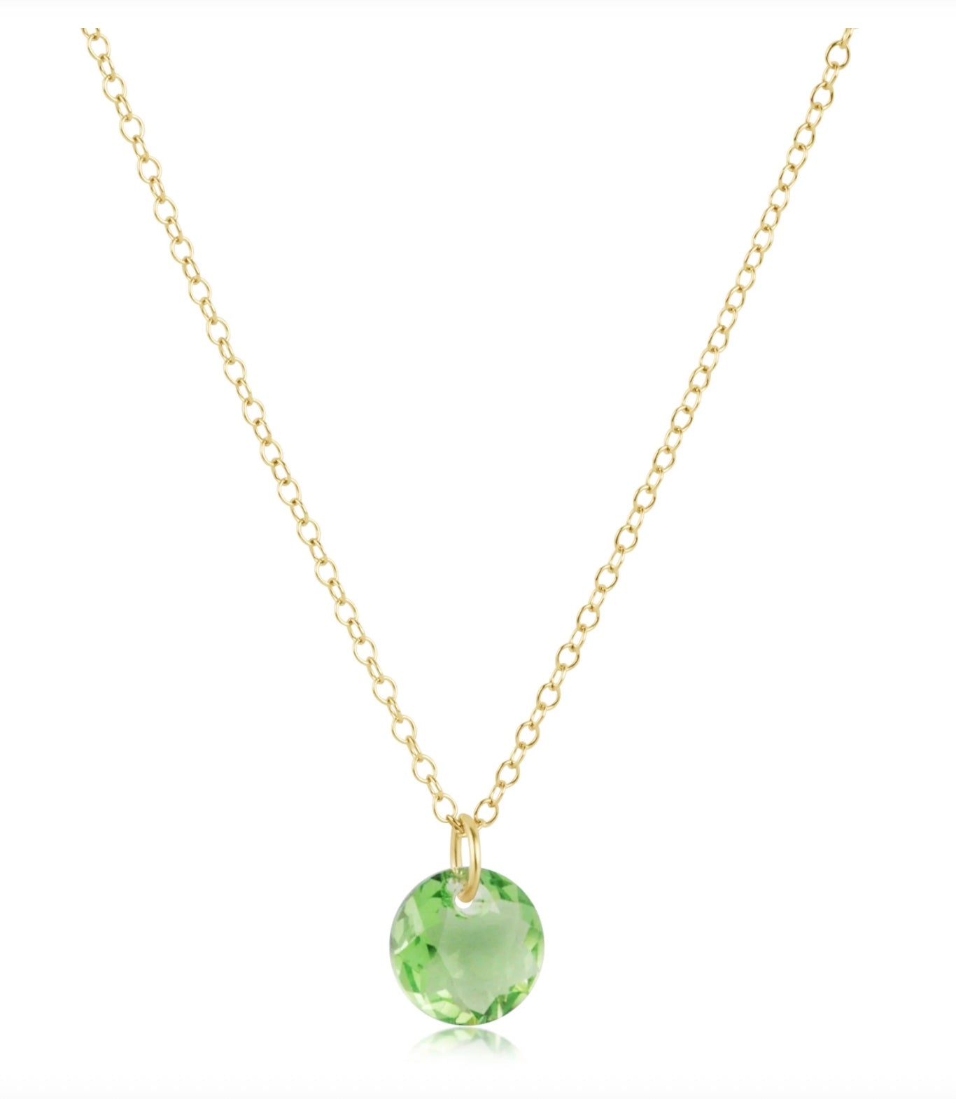 16" Necklace Gold - Reflection Small Charm - 8