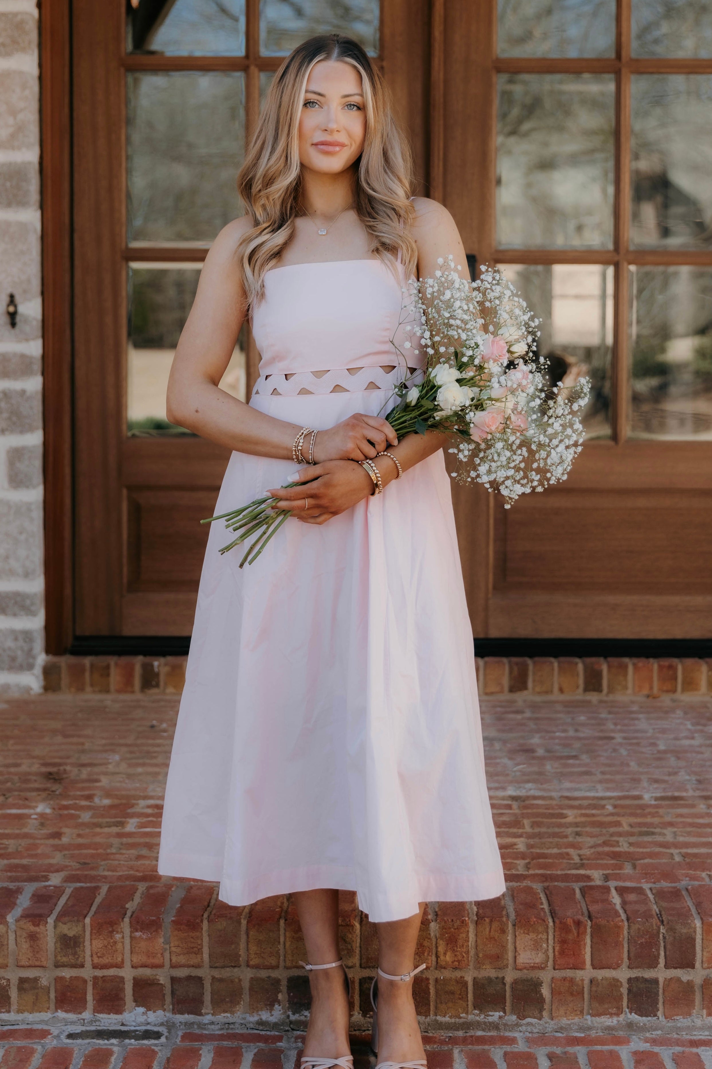 Janelle Ric Rac Inset Midi Dress