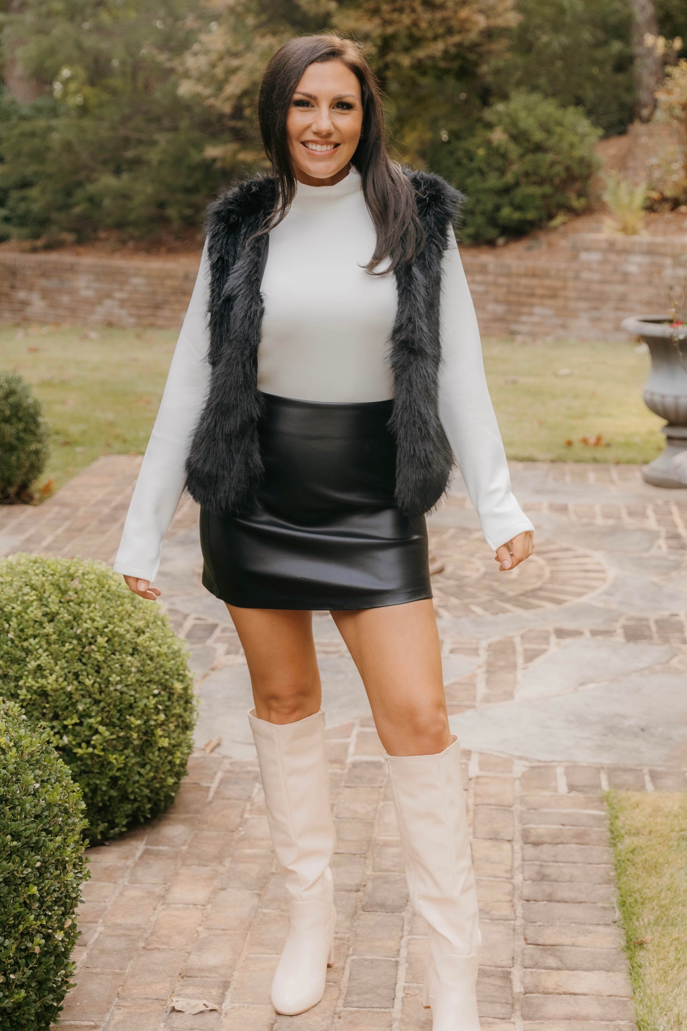 Rachel Faux Fur Open Vest - Final Sale 40% off in cart