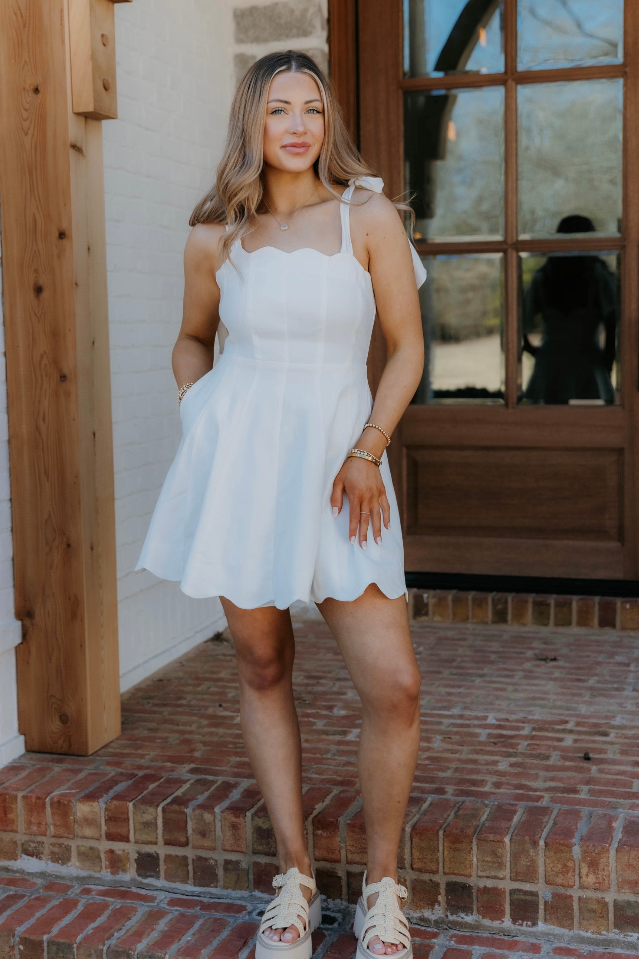 Coraline Sleeveless Scallop Edge Dress - Final Sale 15% off in cart