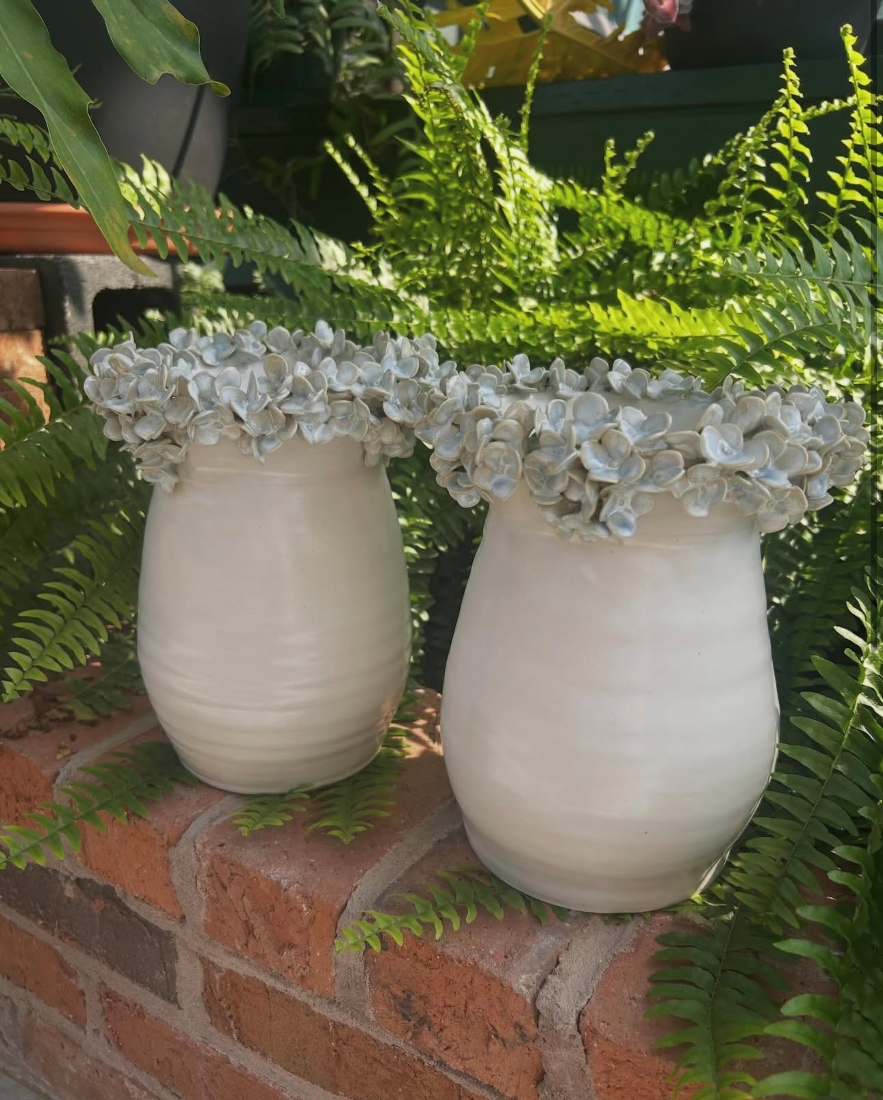 Blue Petals Alabaster Vase - Alex Clay Original