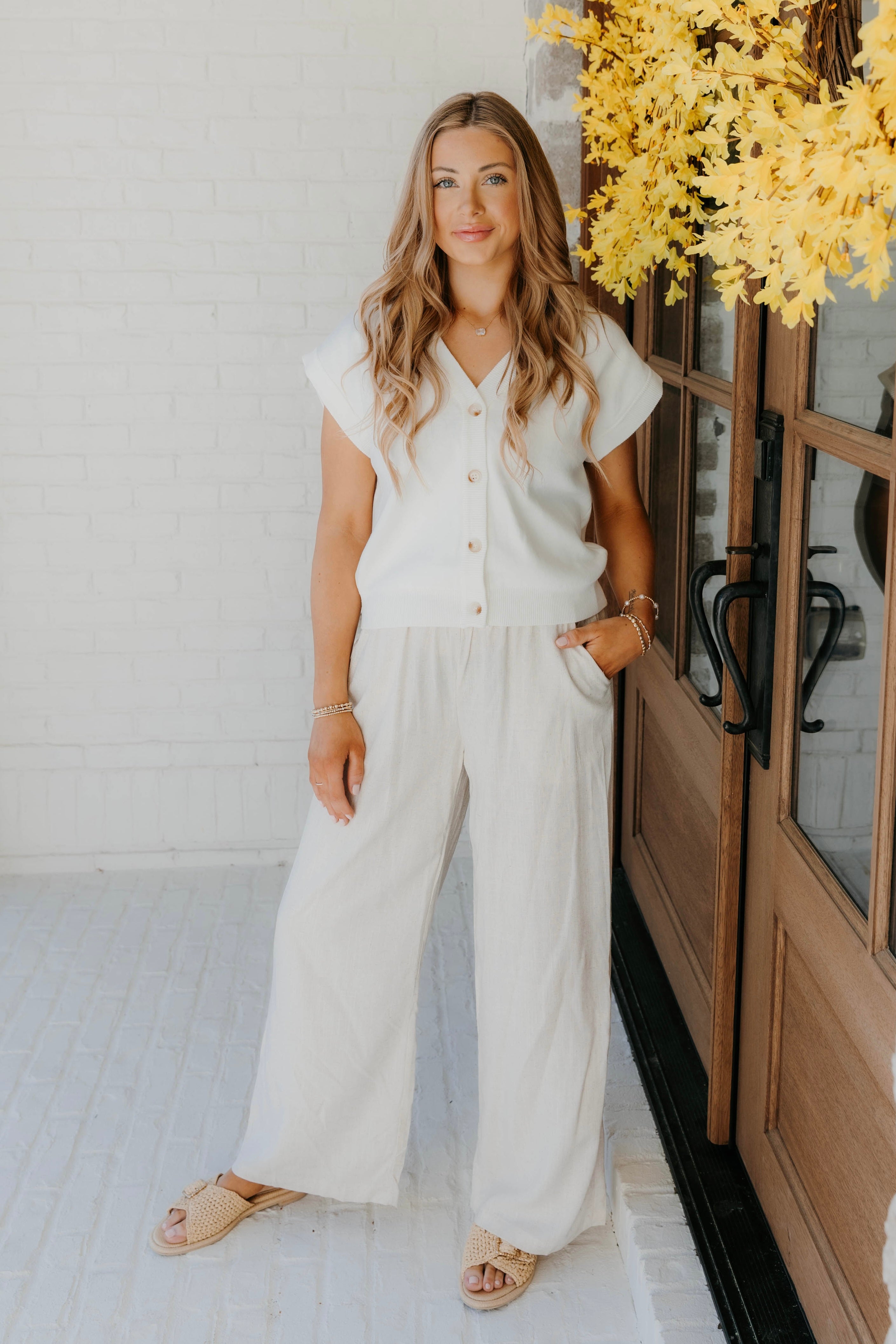 Marlee Short Sleeve Sweater Vest Cardigan