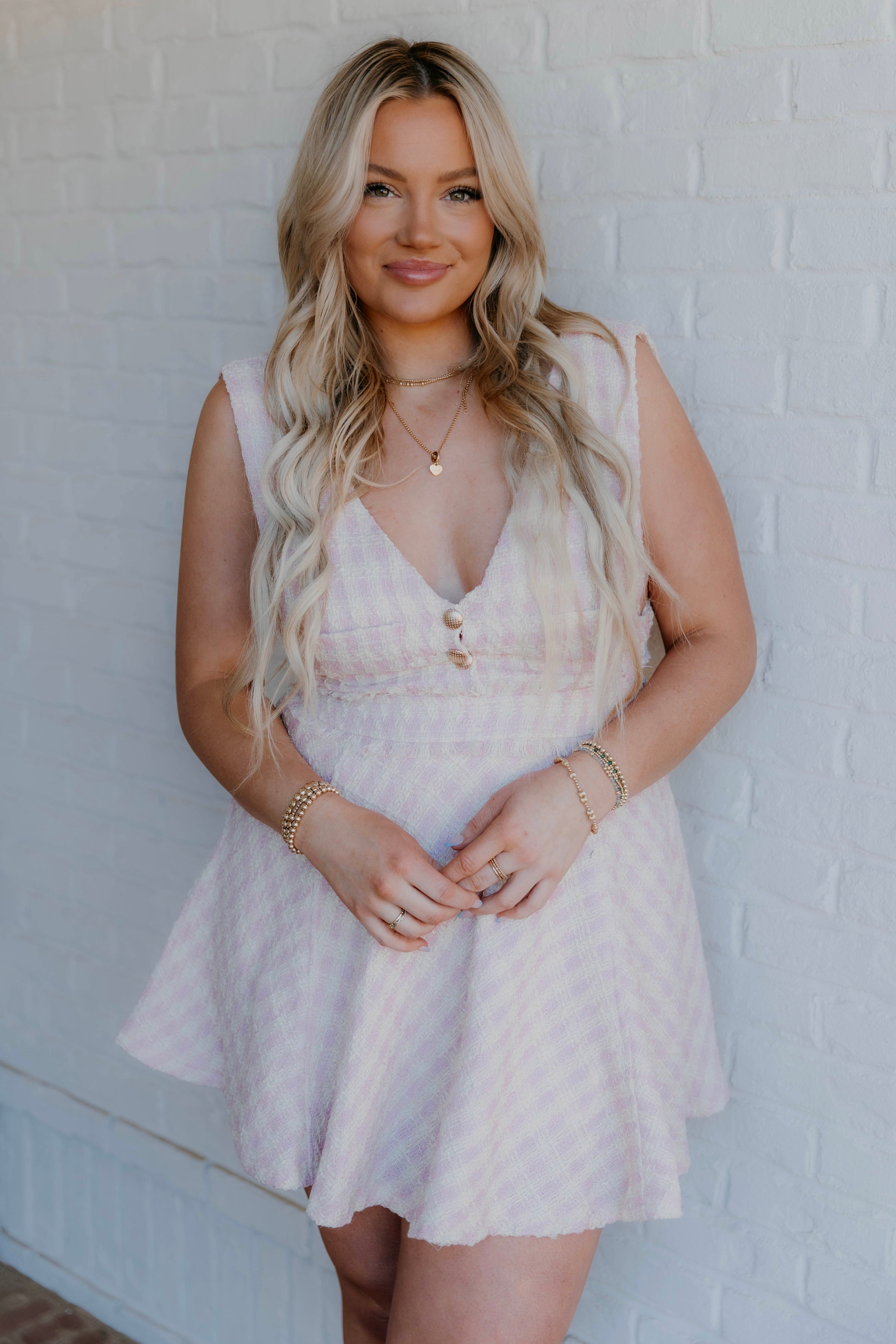 Nola Sleeveless Textured Tweed Dress