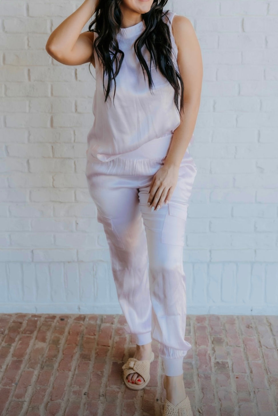 Madilynn Sleeveless Satin Top