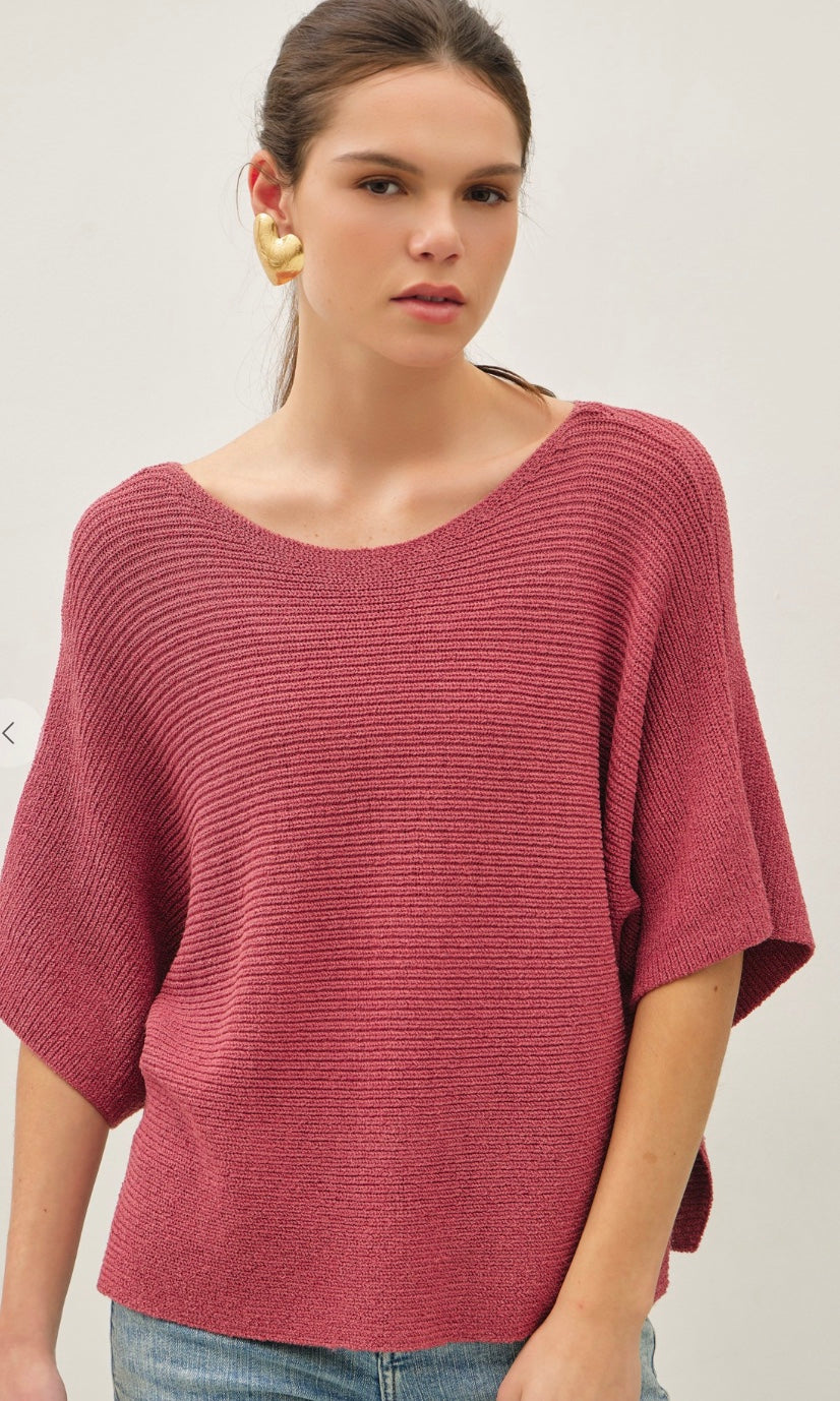 Nova Dolman Sweater Top