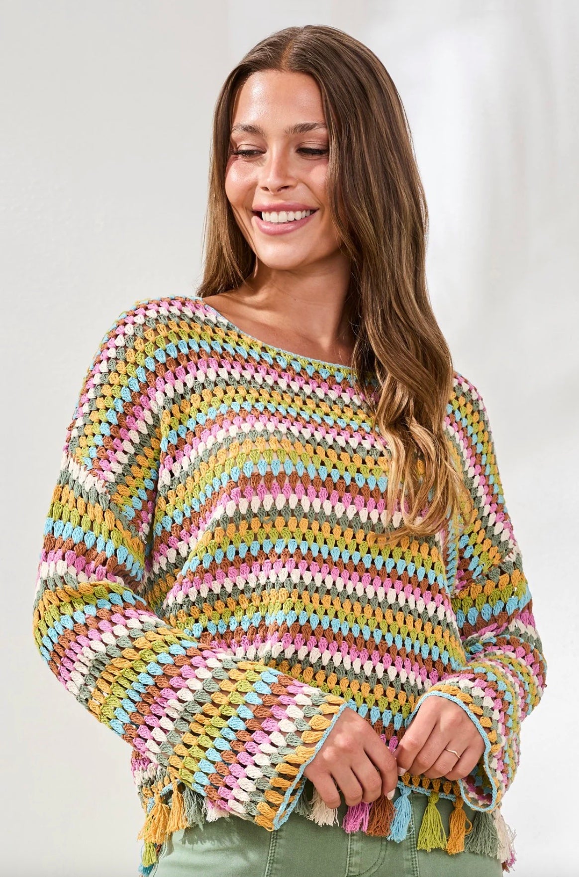 Tribal Lori Long Sleeve Sweater