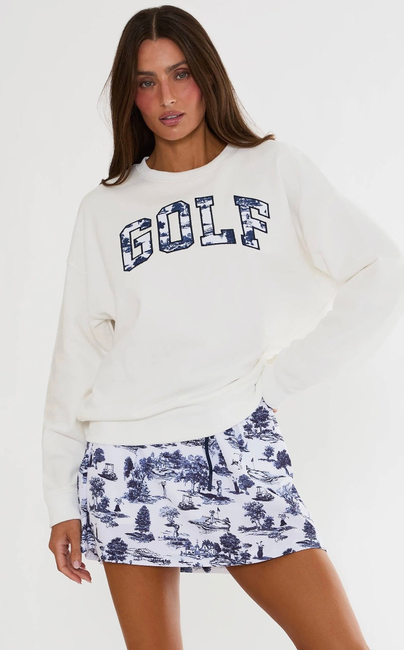 Beach Riot Devyn Oversized Sweatshirt Evening Golf Toile