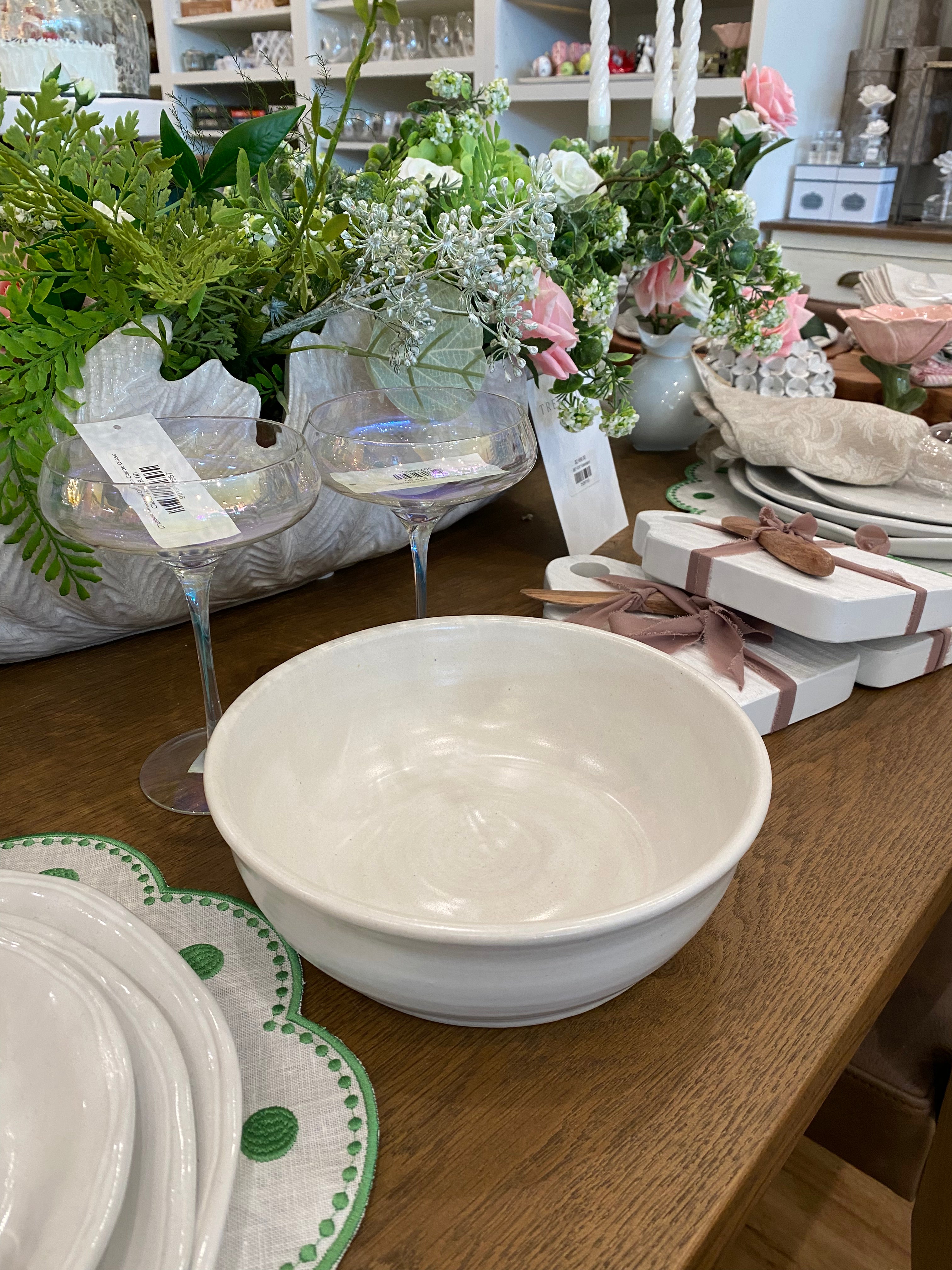 Alex Clay White Salad Bowl