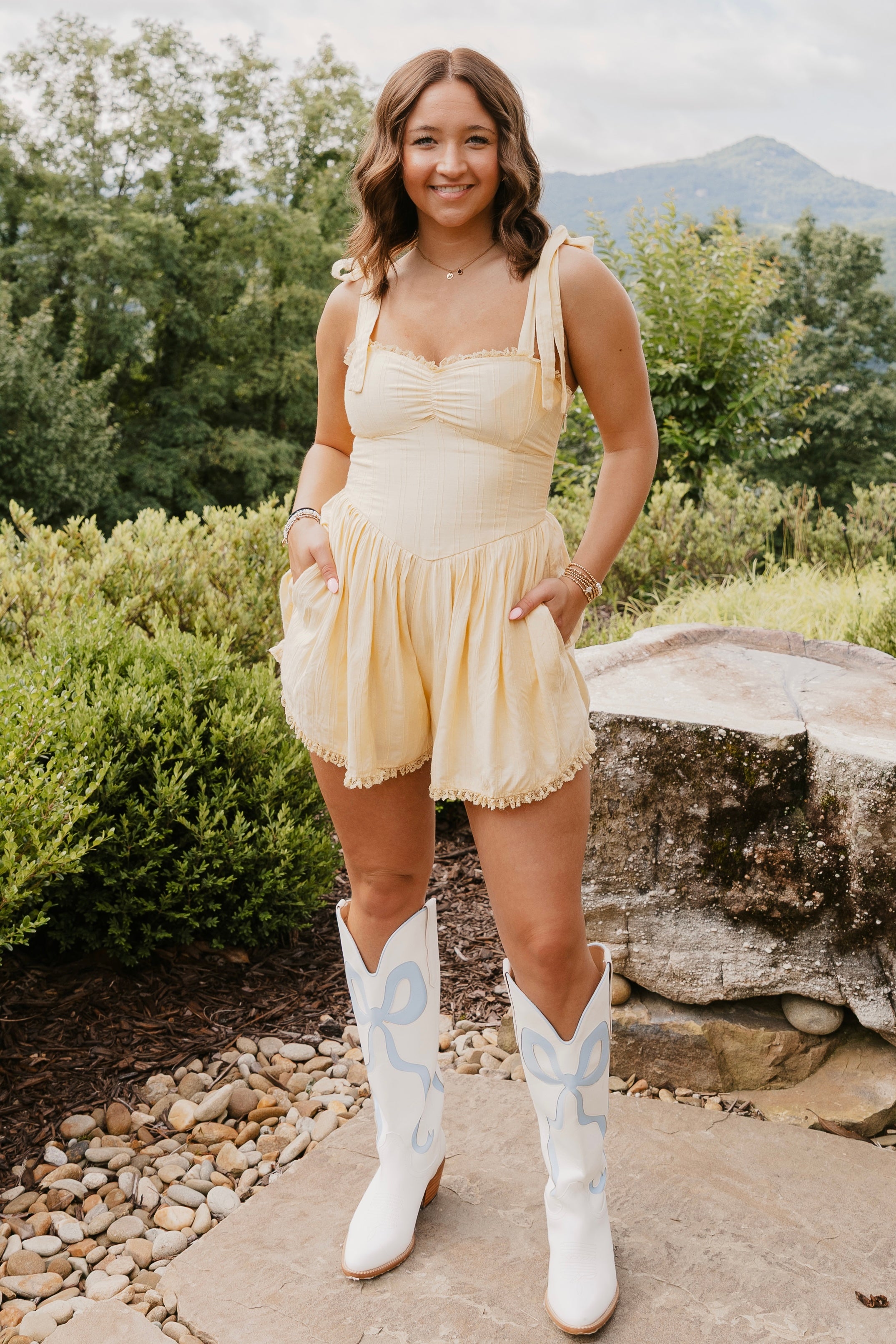 Show Me Your Mumu Regal Romper - Lemonade