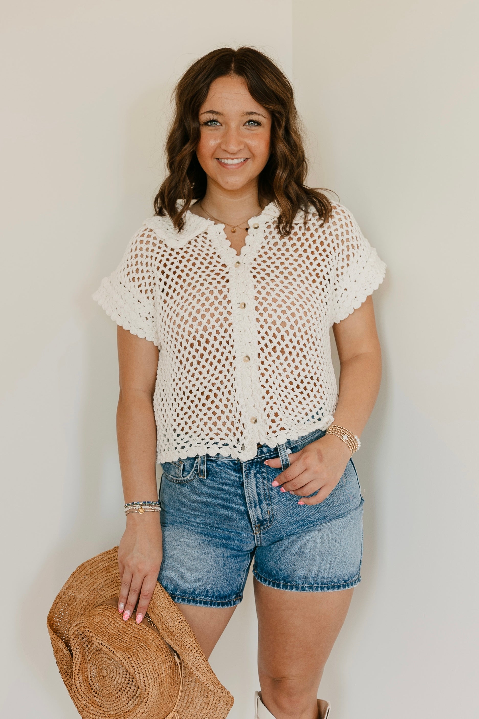Free People Lily Crochet Top