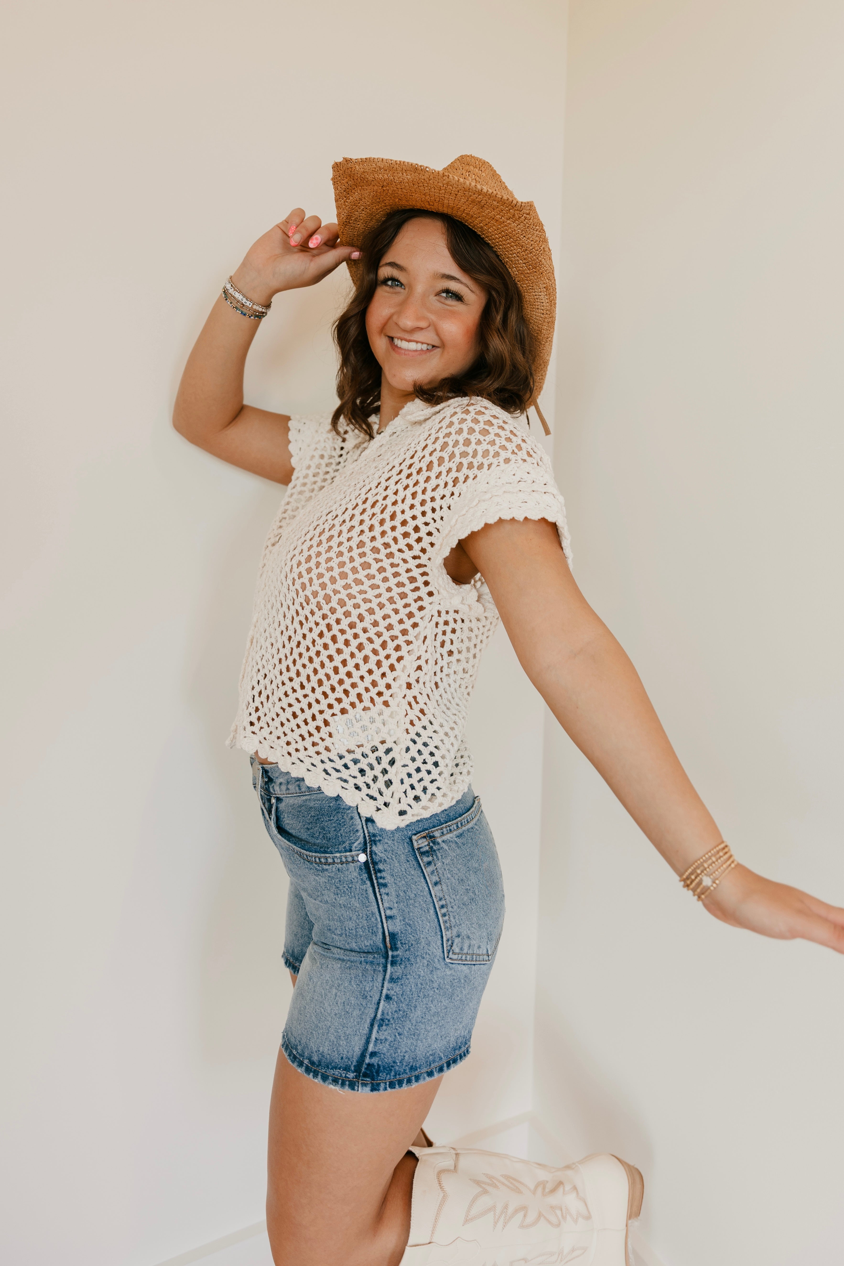 Free People Lily Crochet Top